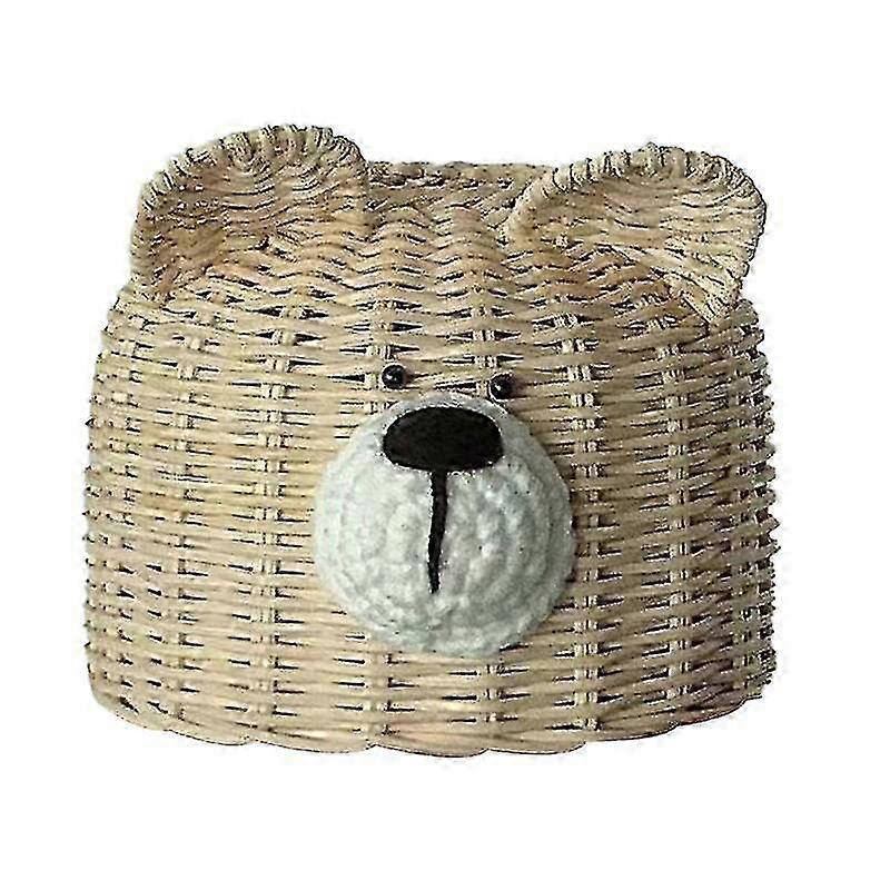 Dust-proof Bear Shape Rattan Lampshade Cover for Home Replacement