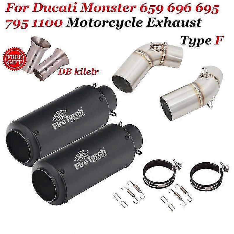 Motorcycle Exhaust Link Pipe Muffler DB Killer for Suitable Brands 2008 - 2014