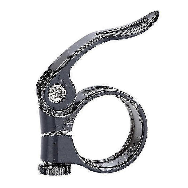 Aluminiumslegering Quick Release Clamp til 27,2 / 28,6 mm cykelsadelpinde, sort, ét stykke