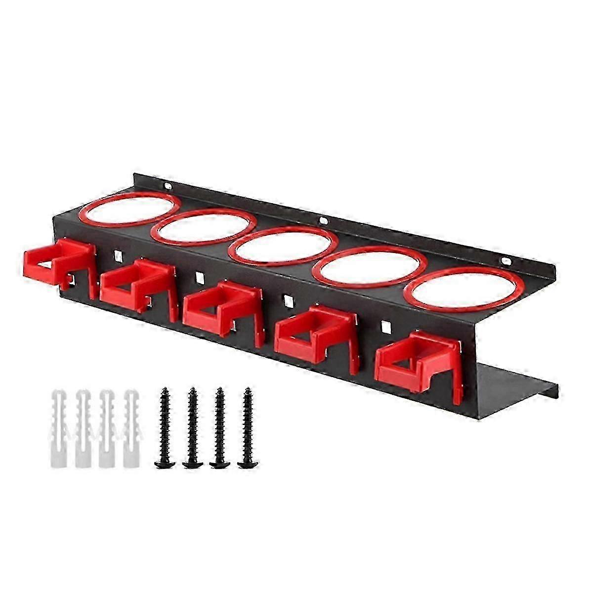Mounted Bracket Storage Rack for Spray Bottles with Hooks Organizer Display Hang