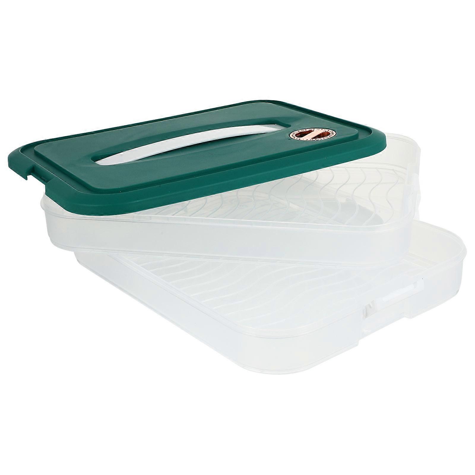 Multi-layer Design Fridge Dumpling Organizer Box for Kitchen Organization 31x23x8.4cm 1 Set
