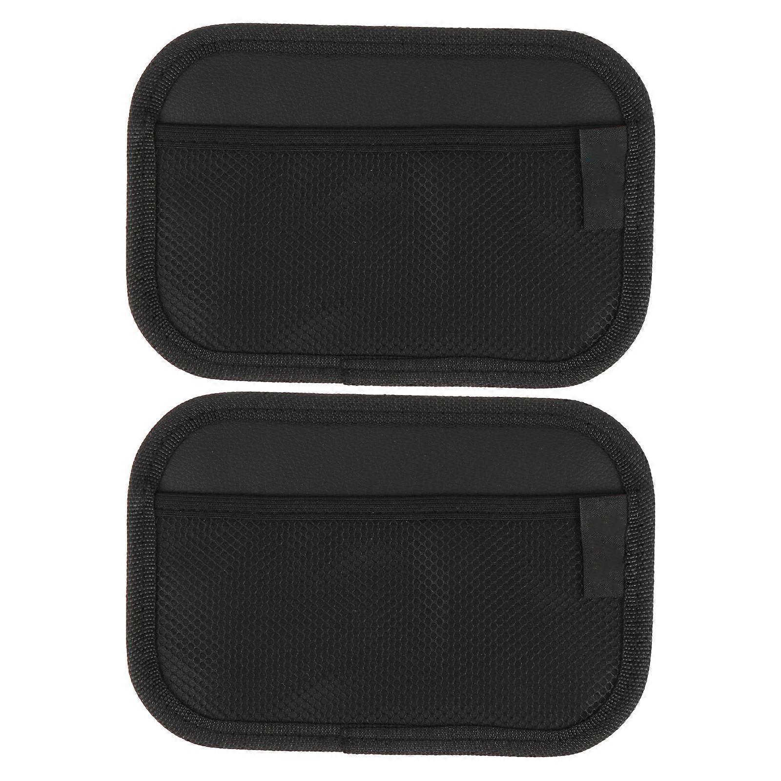 Car Net Pocket Organizer Storage Black Microfiber Mesh Accessories 2Set