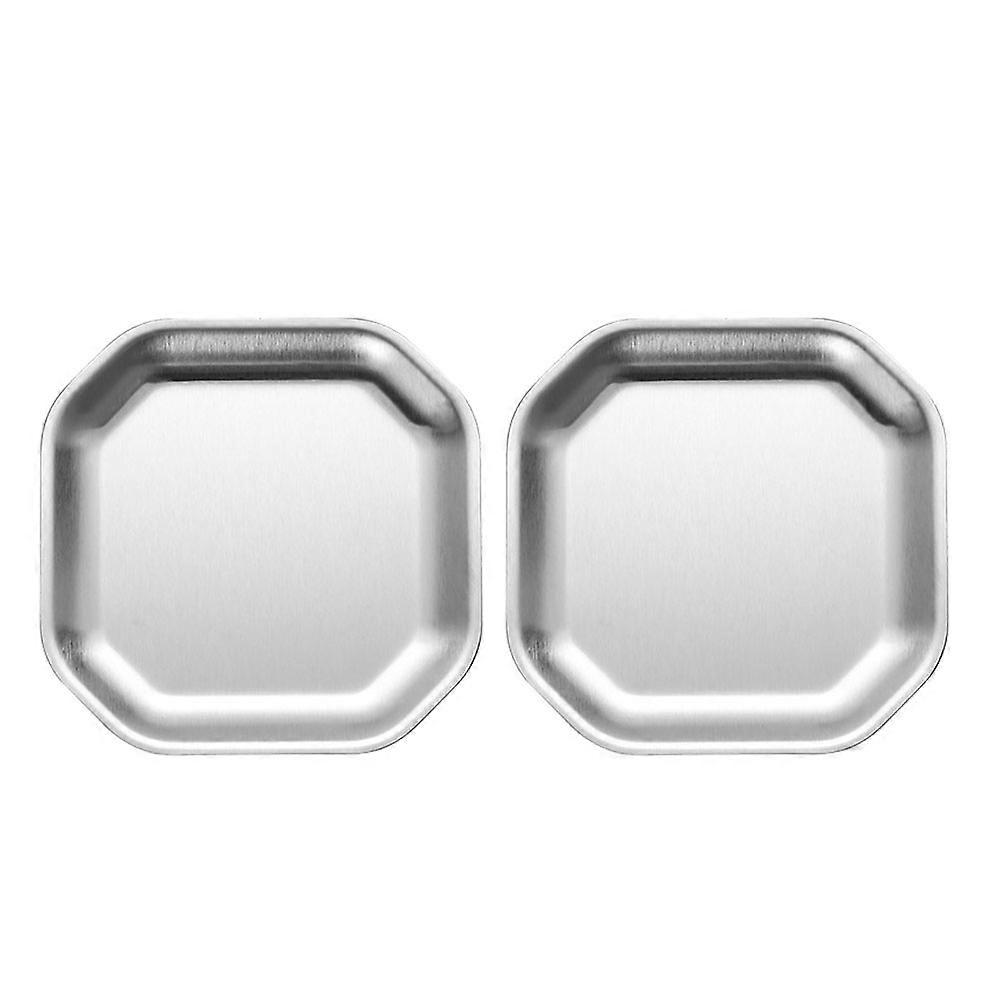 2pcs Small Snack Plates for Appetizers, Korean Style Dinnerware, Multi Scene Use, Easy to Clean, for Home, Restaurant & Parties
