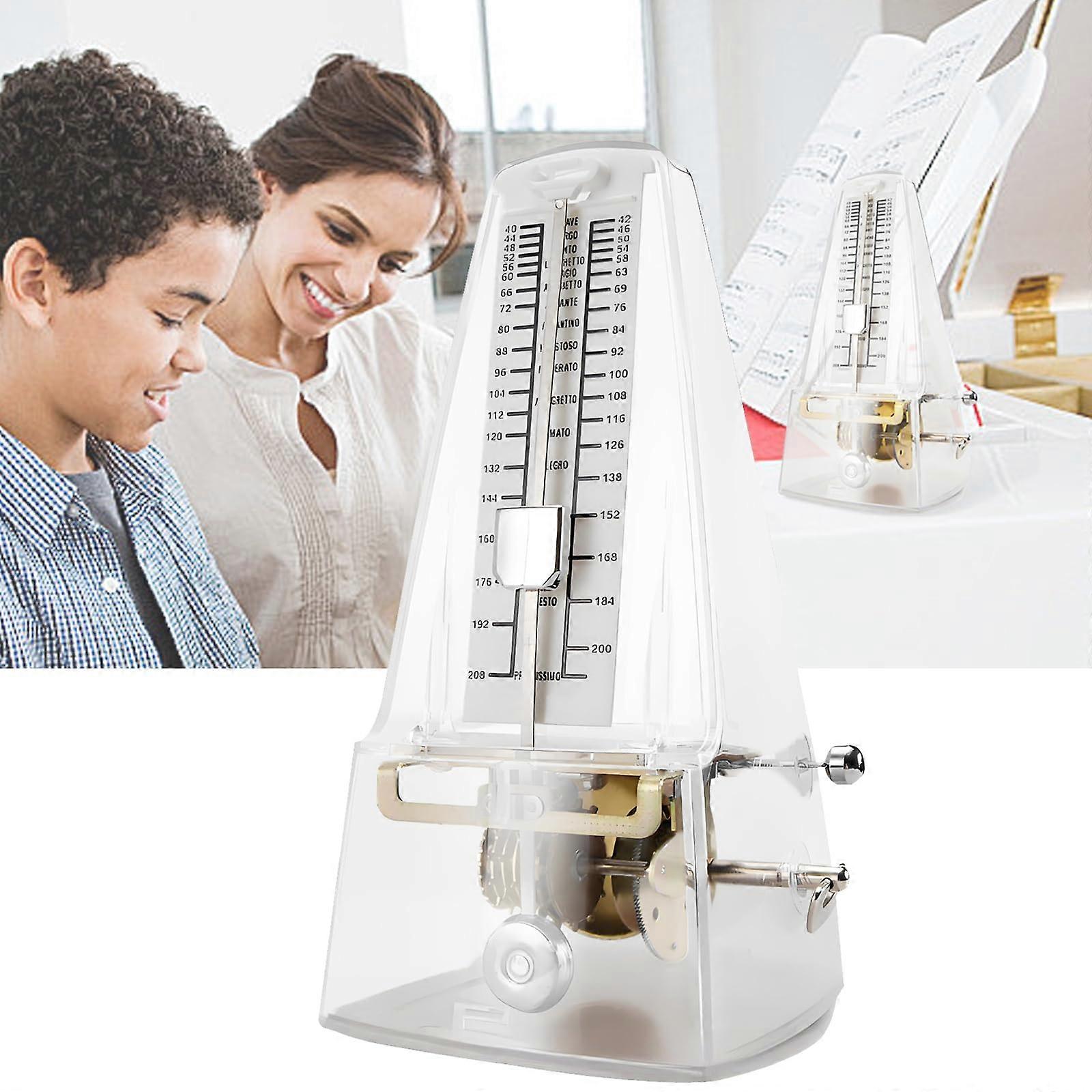 Metronome Mechanical Transparent Adjustable Tempo 40208 BPM for Piano Guitar Violin