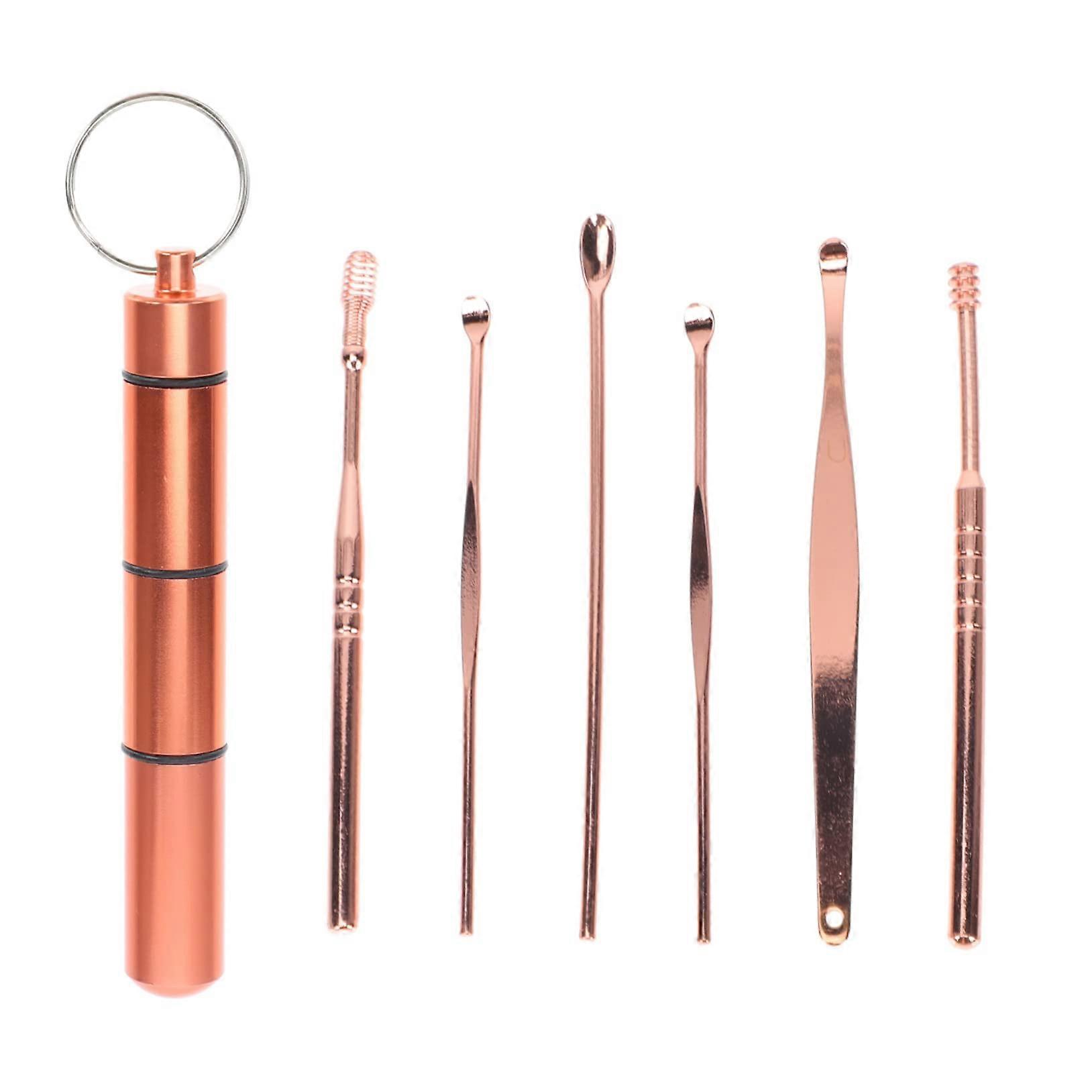 1 set of ear cleaning tools, multipart earwax removal kit, hygienic and for effective ear cleaning at home.