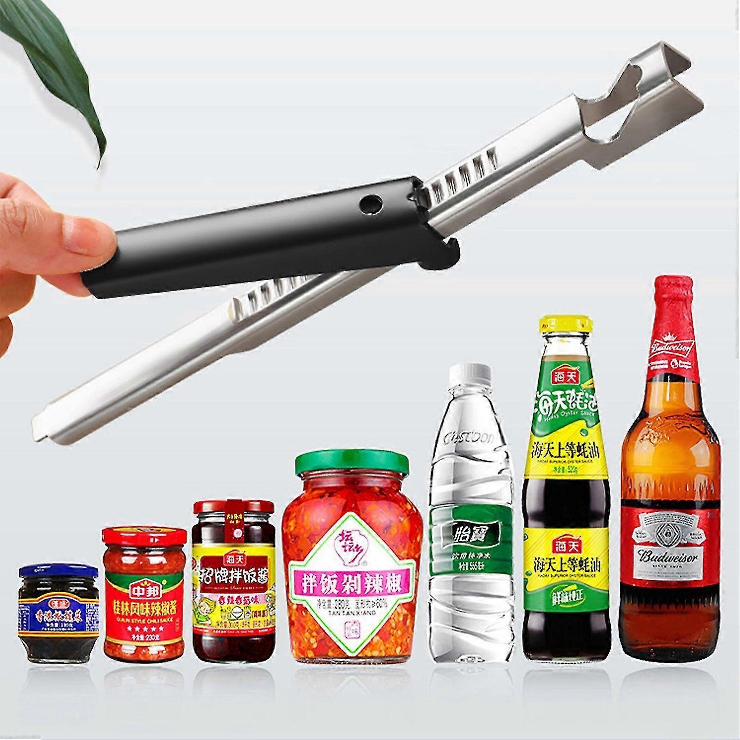 Adjustable Jar Opener for Weak Hands, Adjustable Multifunctional Stainless Steel Can Opener, Portabl