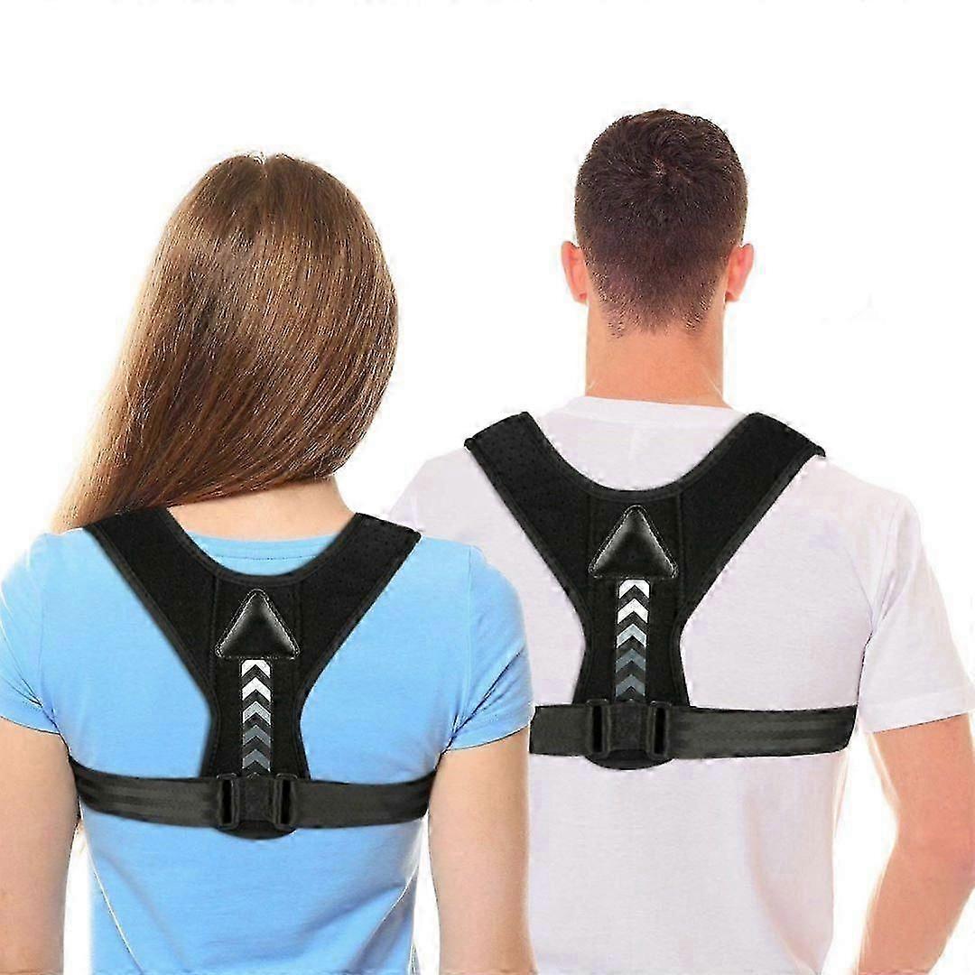 1pc יציבה מתקן גב עליון סד צוואר כתף תמיכה בגב סד חגורה לשיכוך כאבים לנשים גברים פלטה מחליק עמוד שדרה נושם אדג'וס מלא