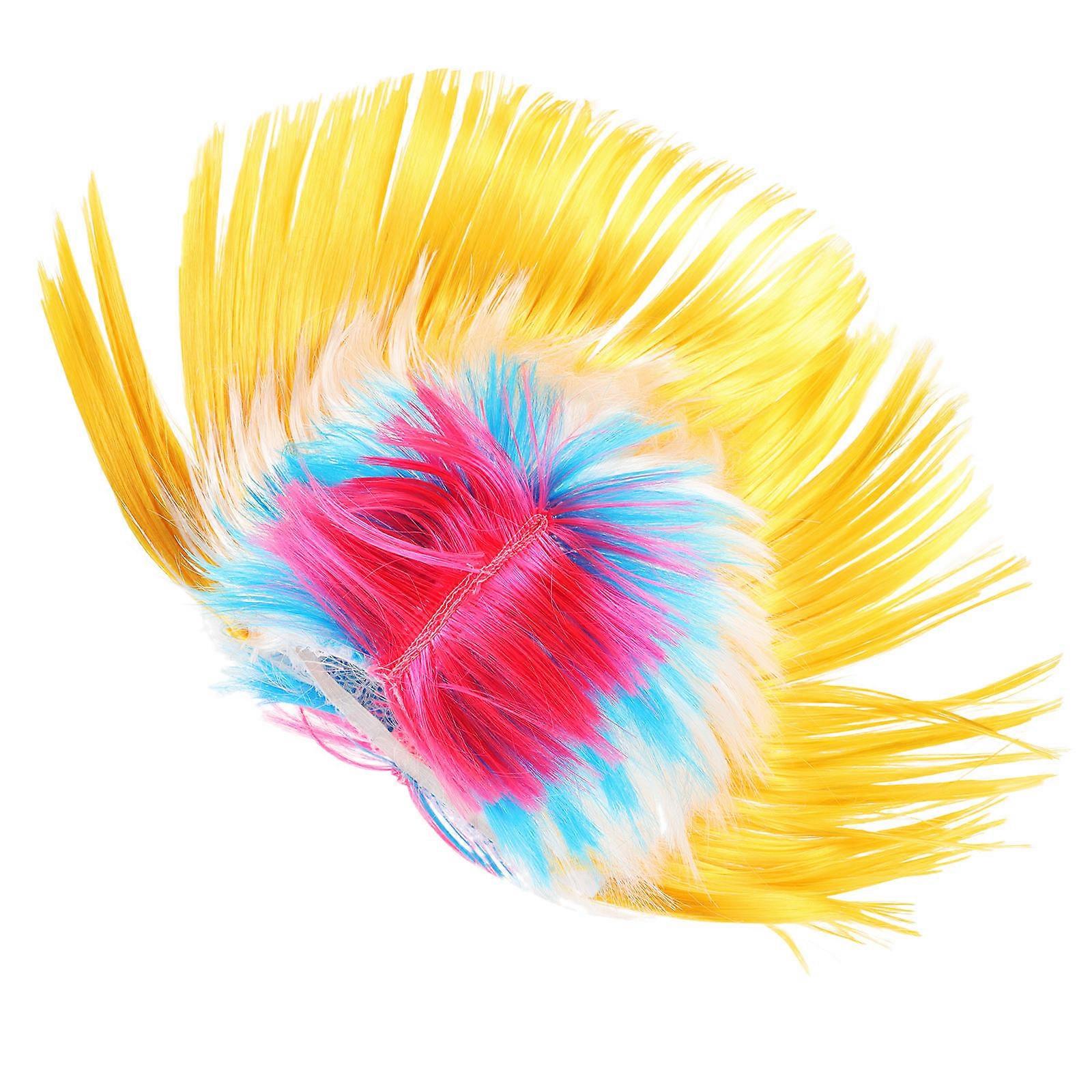 Clown Theme Punk Style Costume Accessory Multi-Colored 40x30x0.01cm Fiber Material Halloween Celebration Party Hairpiece 1Set