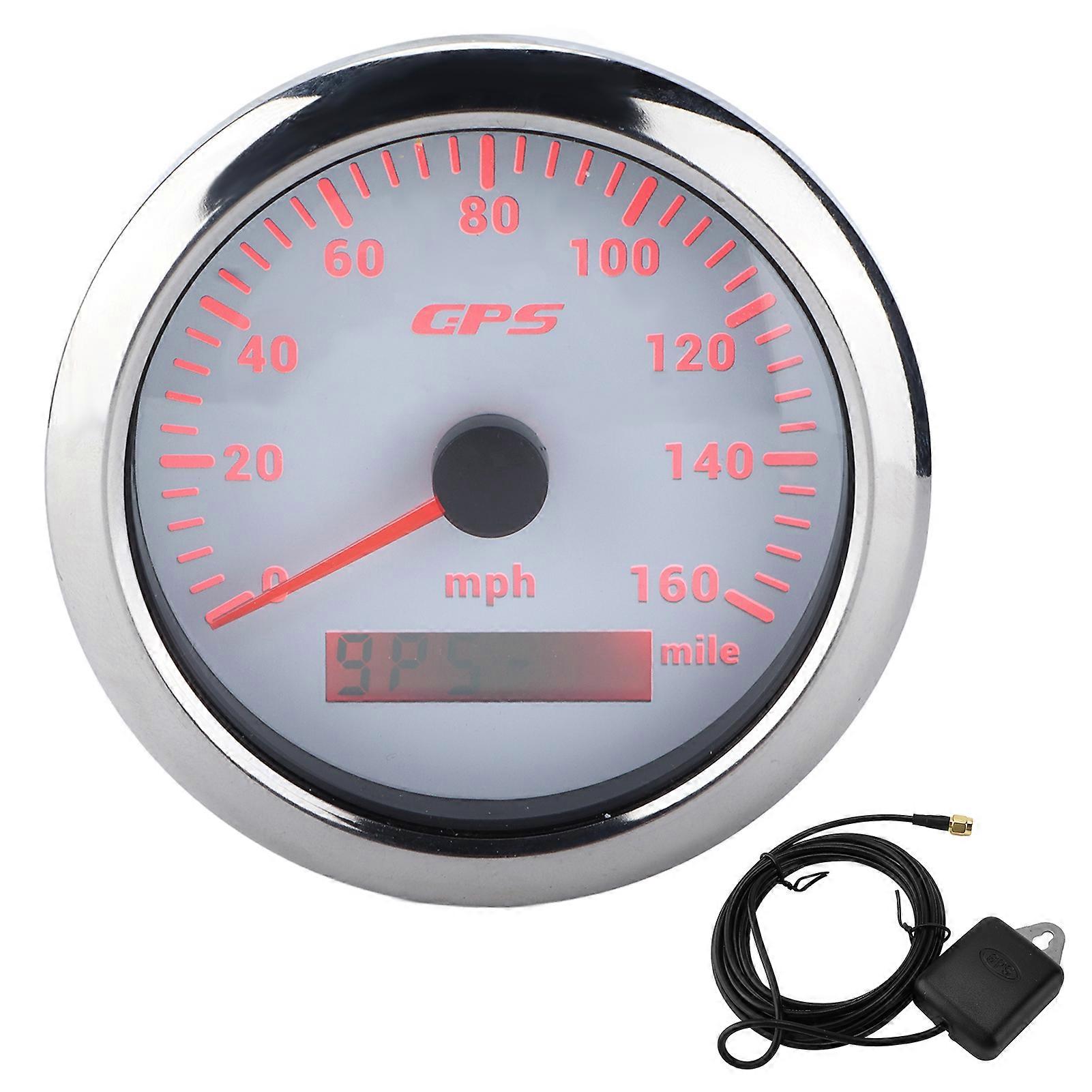 3.3in GPS Speedometer 0‑160MPH/H Speed Gauge with Backlight IP67 Waterproof for Car RV Boat Yacht