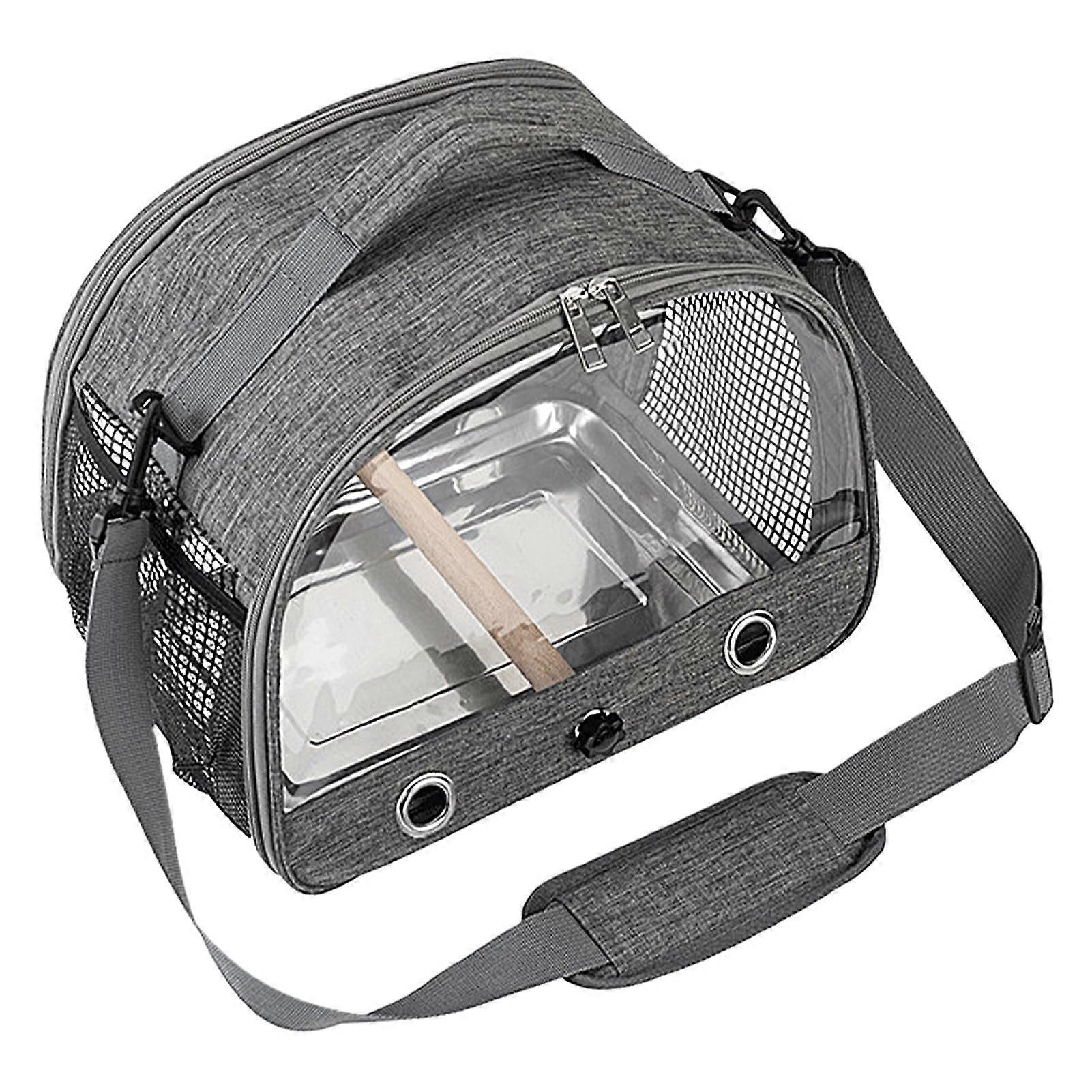 Birds Carrier Backpack with perch, tray, transparent window, breathable, strap