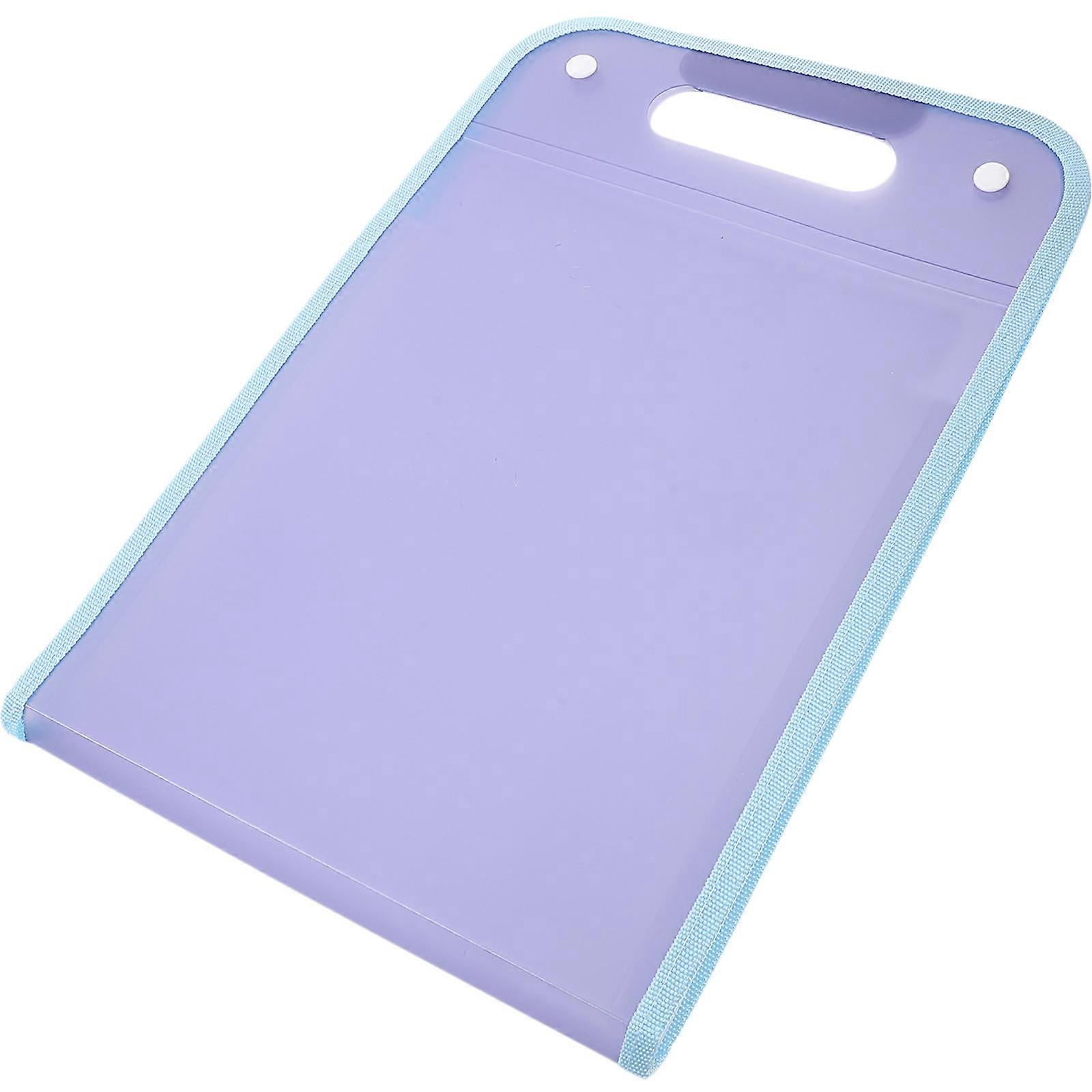 Accordion File Folder Organizer Home Storage Holder Purple Multi-functional Use 1Pack