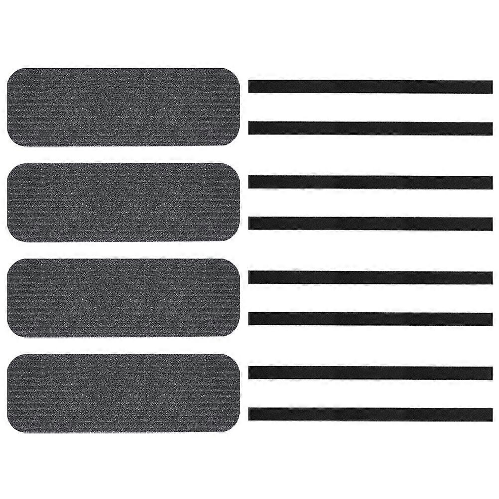 Camper Stairs Carpet Rv Step Pads Extend Lifespan 49.5x19cm Black 4pcs