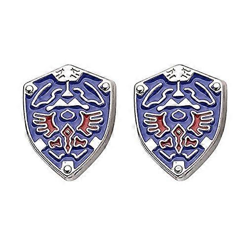 Shield Cufflinks for Men, Silver Metal Cosplay Accessories, Formal Style, Gift Idea