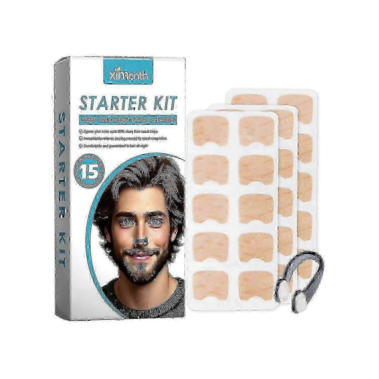 Ximonth Snore Care Set Gentle Nose Cleanser Daily Repair Patch For Smooth Nasal Ventilation