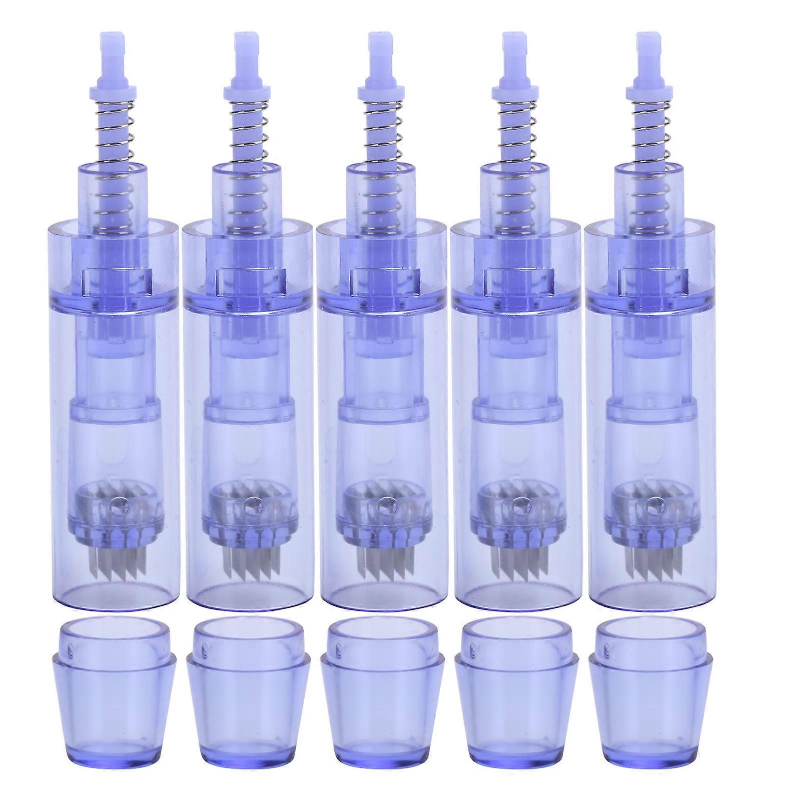 5Pcs Electric Micro Needle Tip Nano 42Pins Cartridges Promote Skin Absorption W/Cap