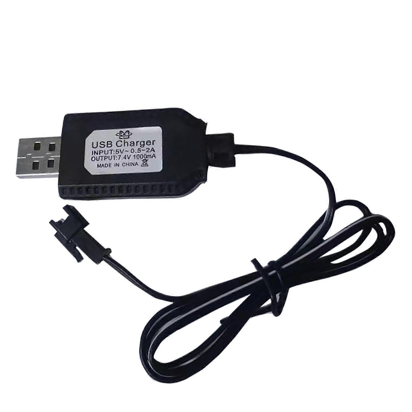 Lithium Battery USB Charging Cable for RC Aircraft, 7.4V 1000mA Drone Charger, Compatible with Sm-2p, Sm-3p, Sm-4p Models