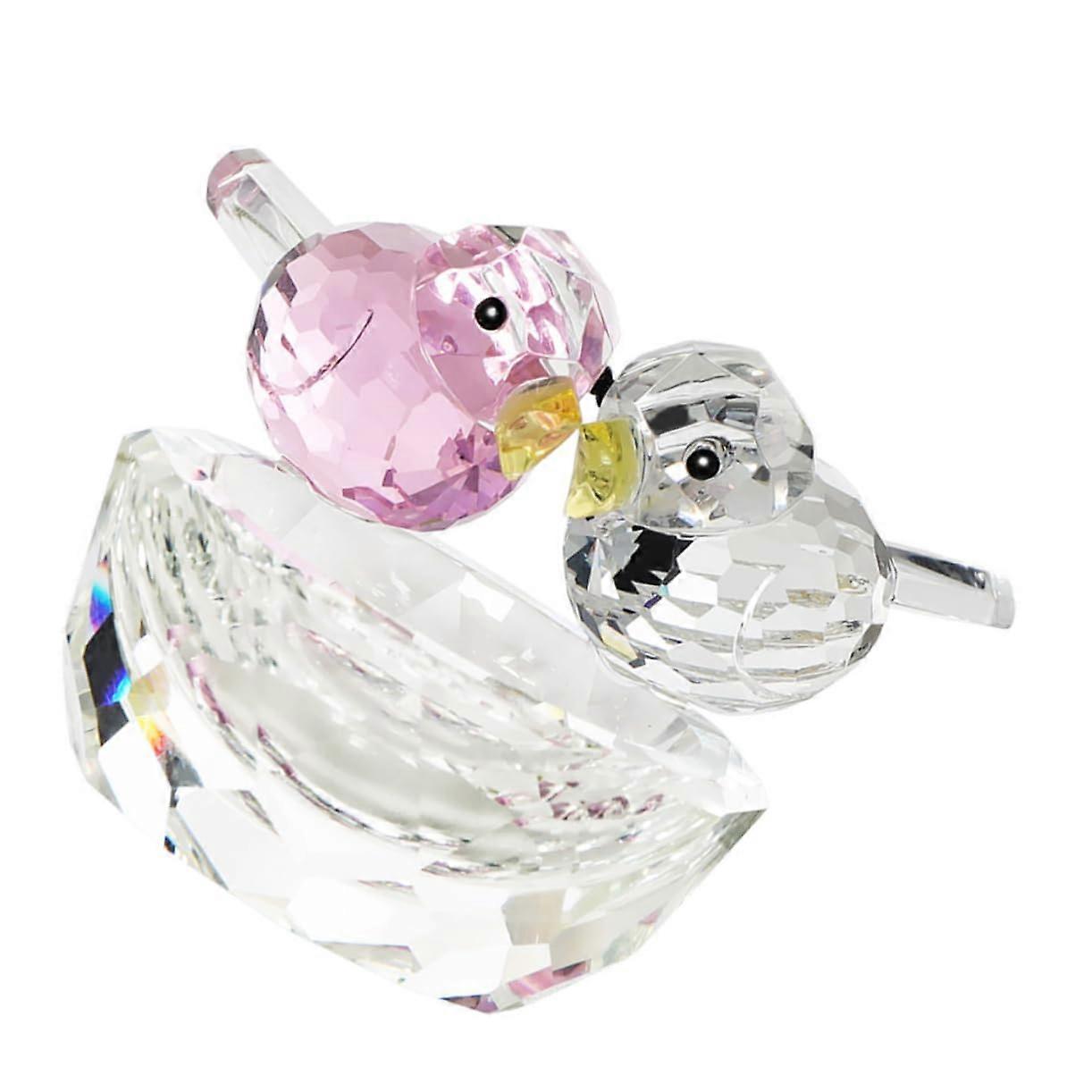 Crystal Bird Nest Decoration For Home And Garden Small Bird Nest Figurine Symbol Of Love And Warmth Festive Table Decor