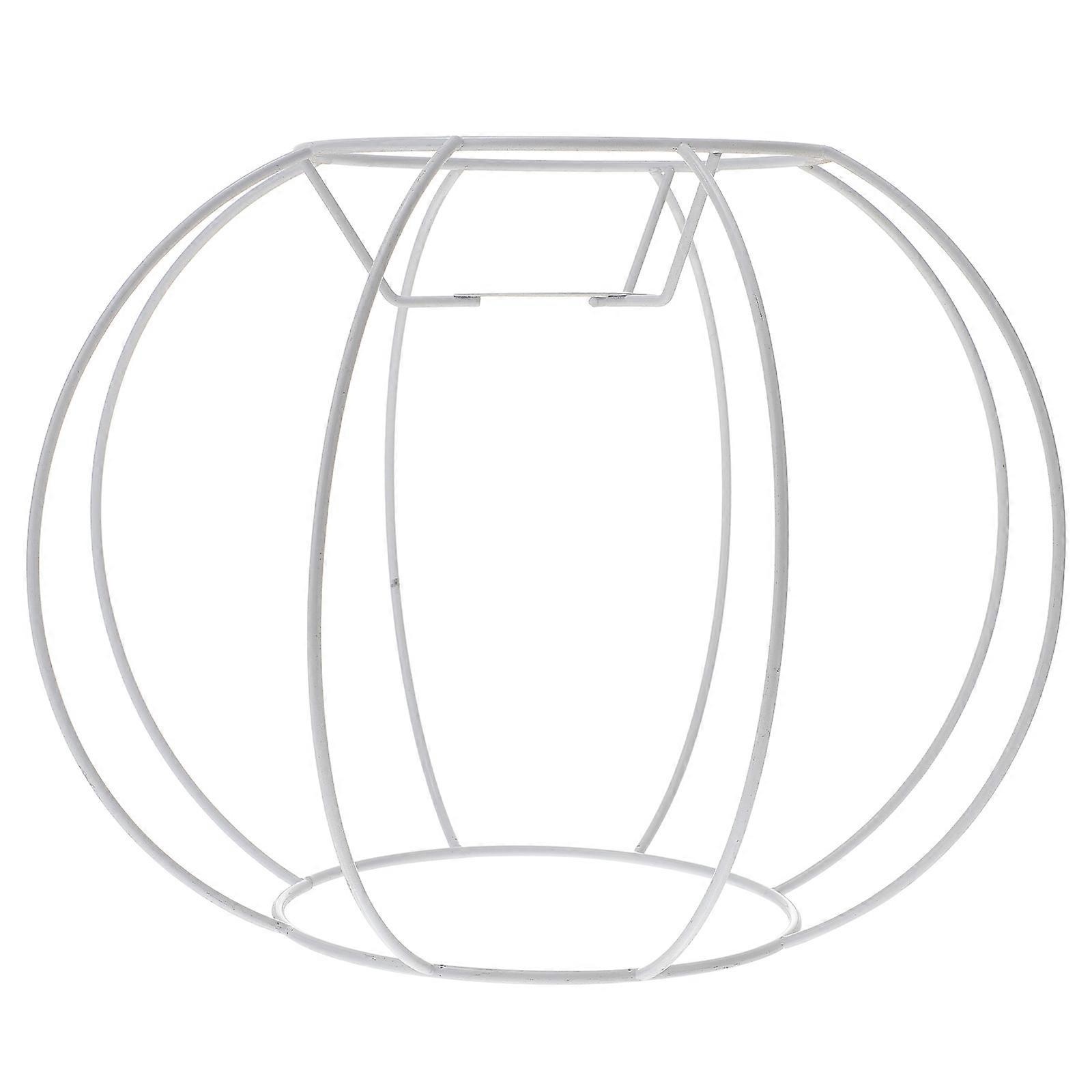Globe Wire Frame Metal Lampshade Holder Iron Lantern Frame Diy Lampshade Frame Pendant Lamp Bracket Accessories Adults 11.6x11.6x8.5in 1Set