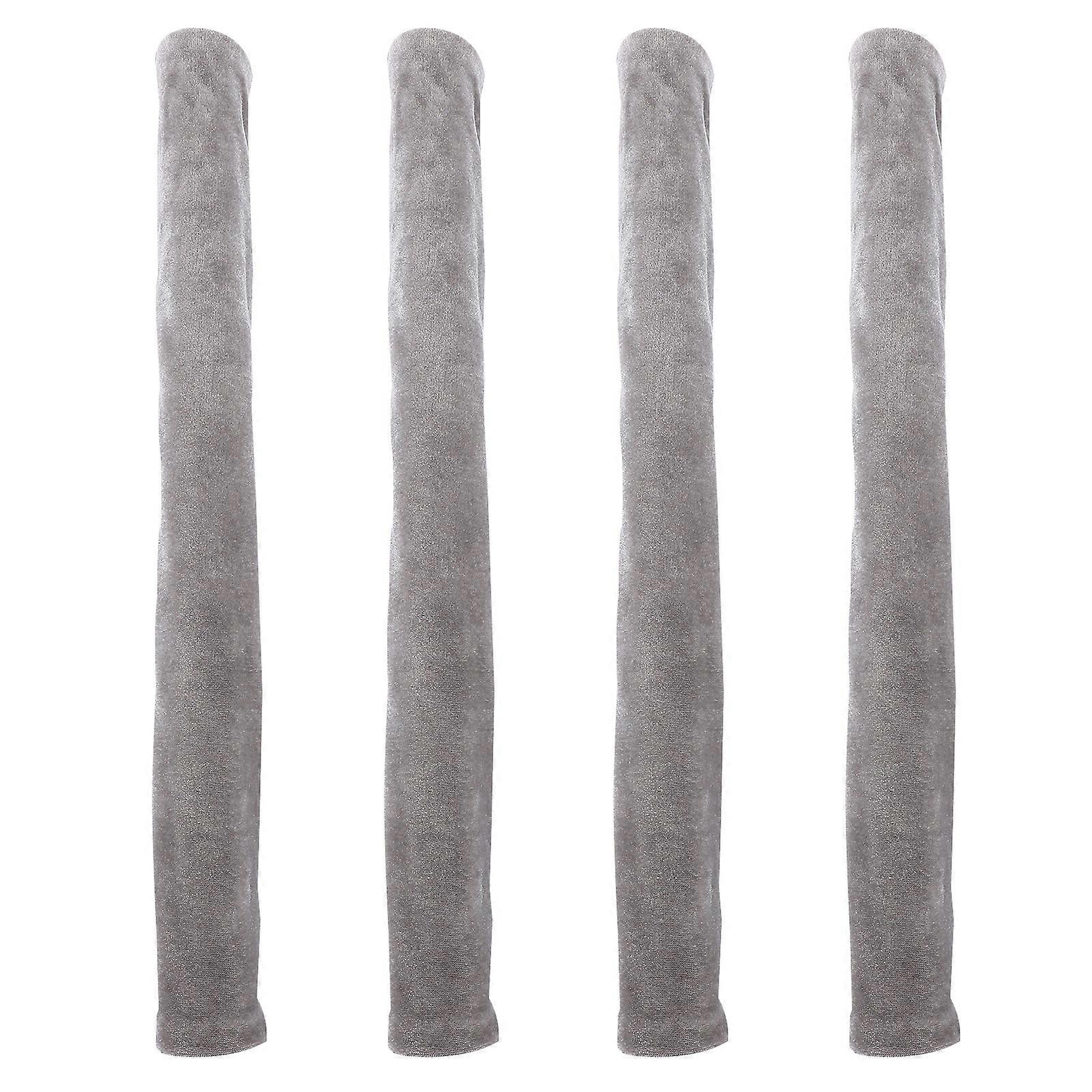 Fridge Handle Cover Refrigerator Door Protector Grey Rectangular Flannel Keep Hands Warm 4Pcs