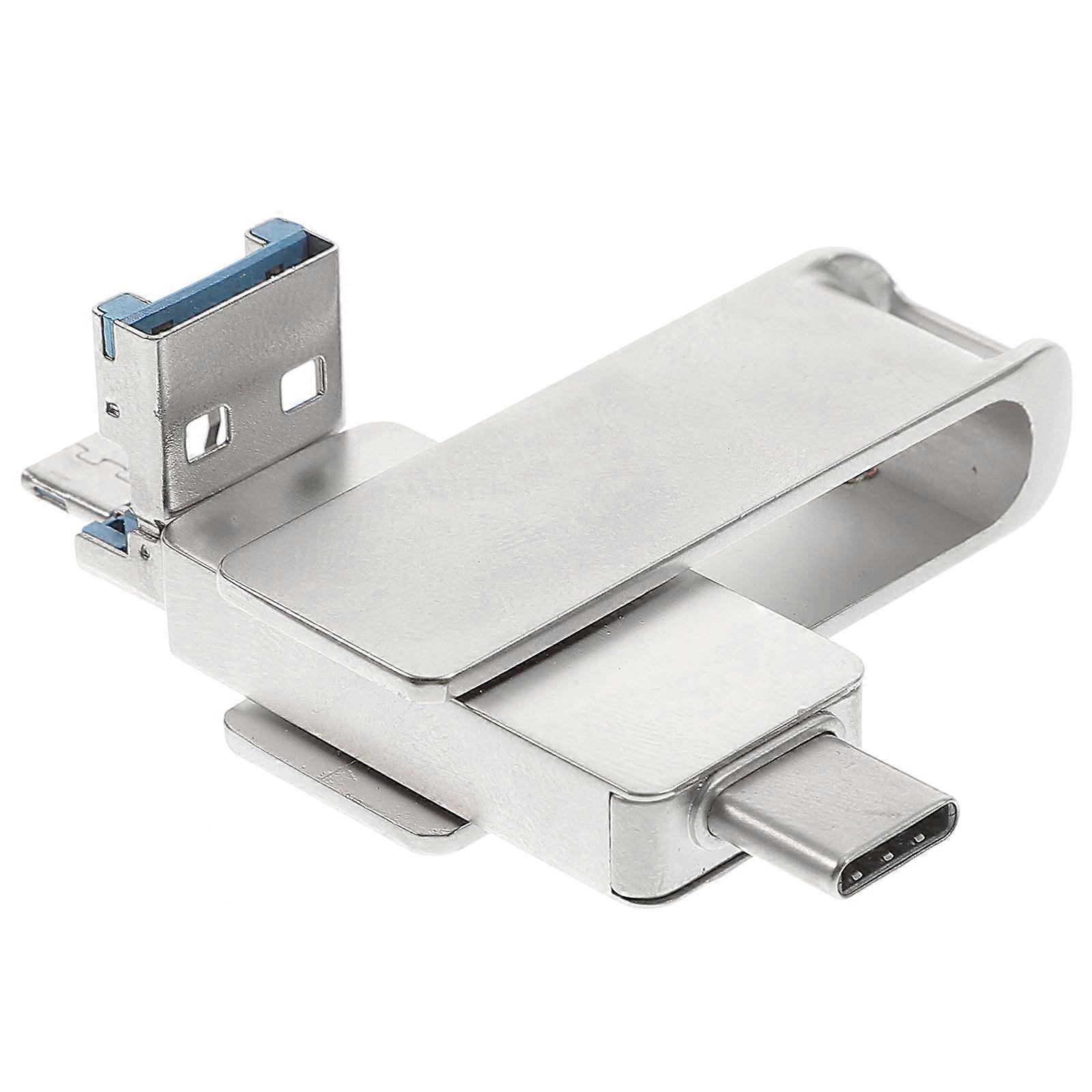 Metal Gövde ve TypeC Uyumluluğu ile Veri Depolama için USB 3.0 Flash Sürücü 16GB Gümüş