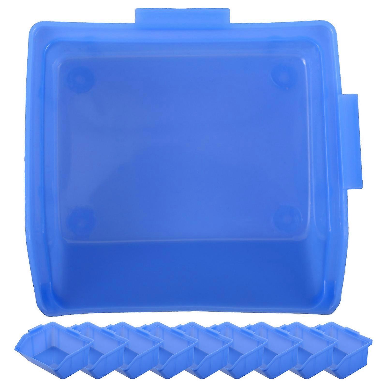 Screw Organizer Box Durable Plastic Storage Holder Tool Case Home Organization Small Hardware Organizer 5.50X4.72X2.55in 10Pcs