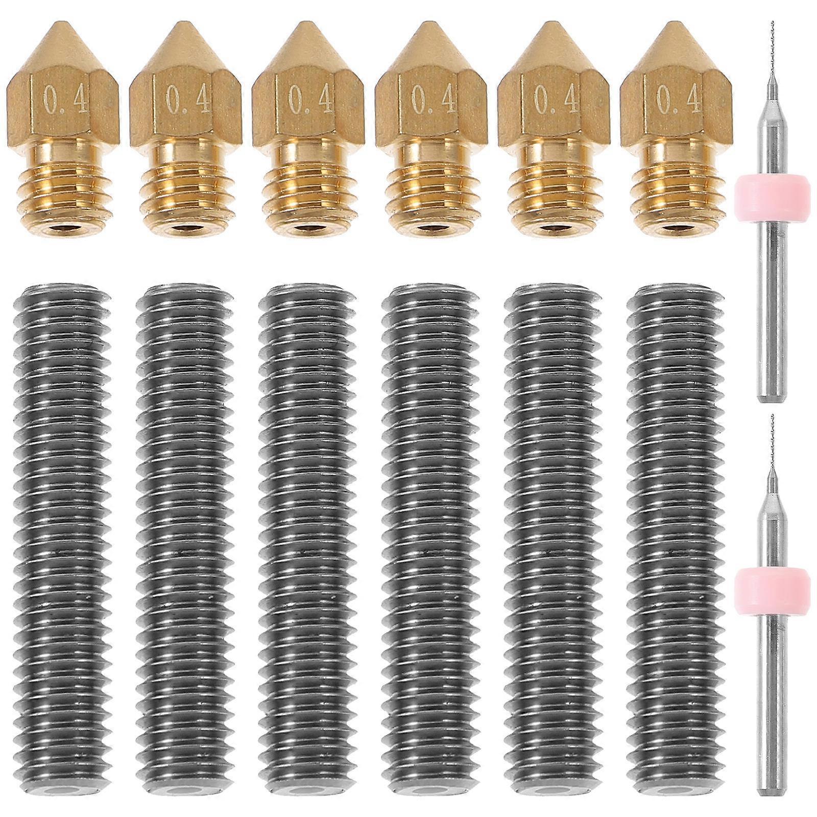 Sealant Nozzles 3D Printer Accessories For 3D Printing Metal Nozzle Cleaning Kits 1 Set of 14Pcs