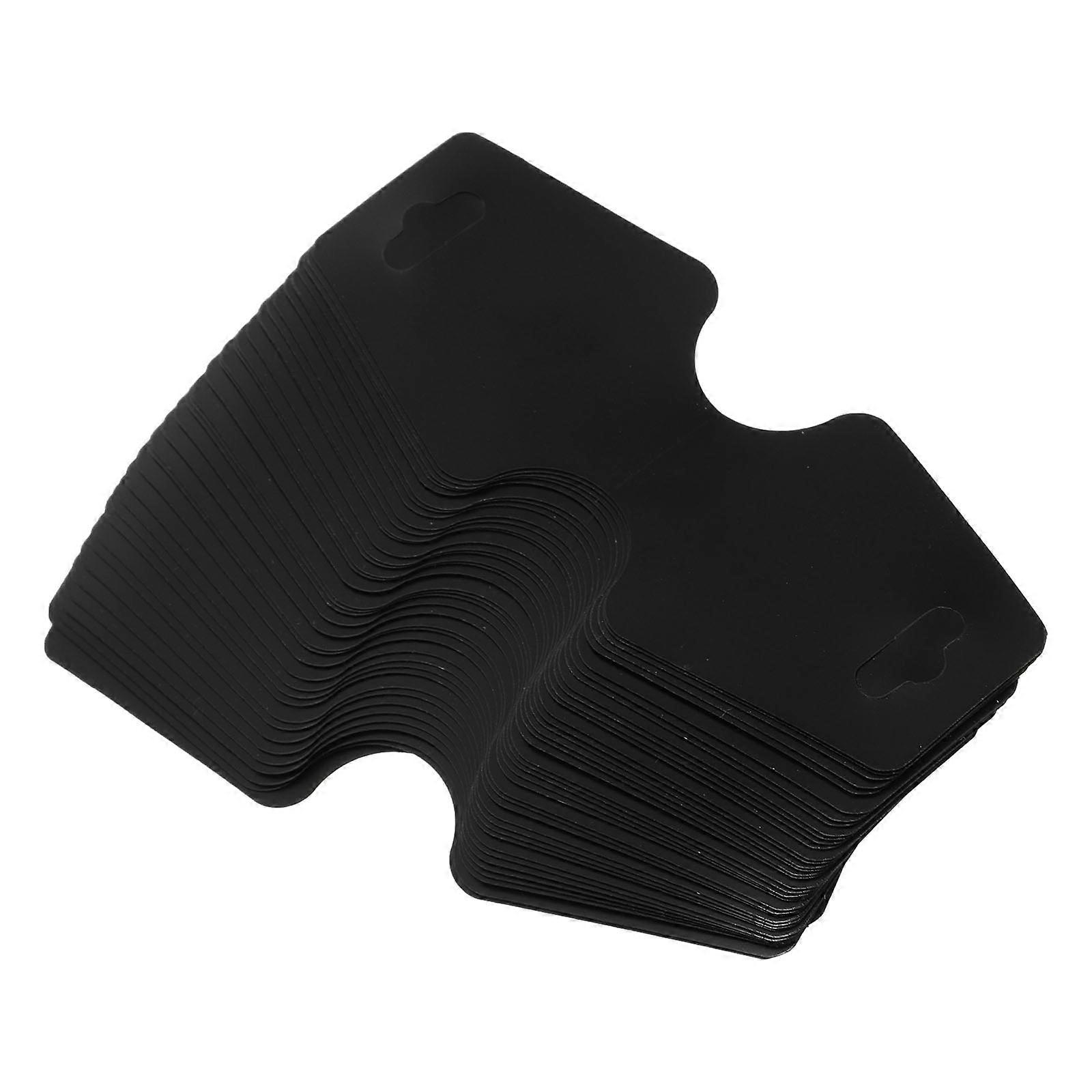 Black Necklace Display Cards for Holding Use 100pcs PP Material with Pre-cut Holes for Easy Storage