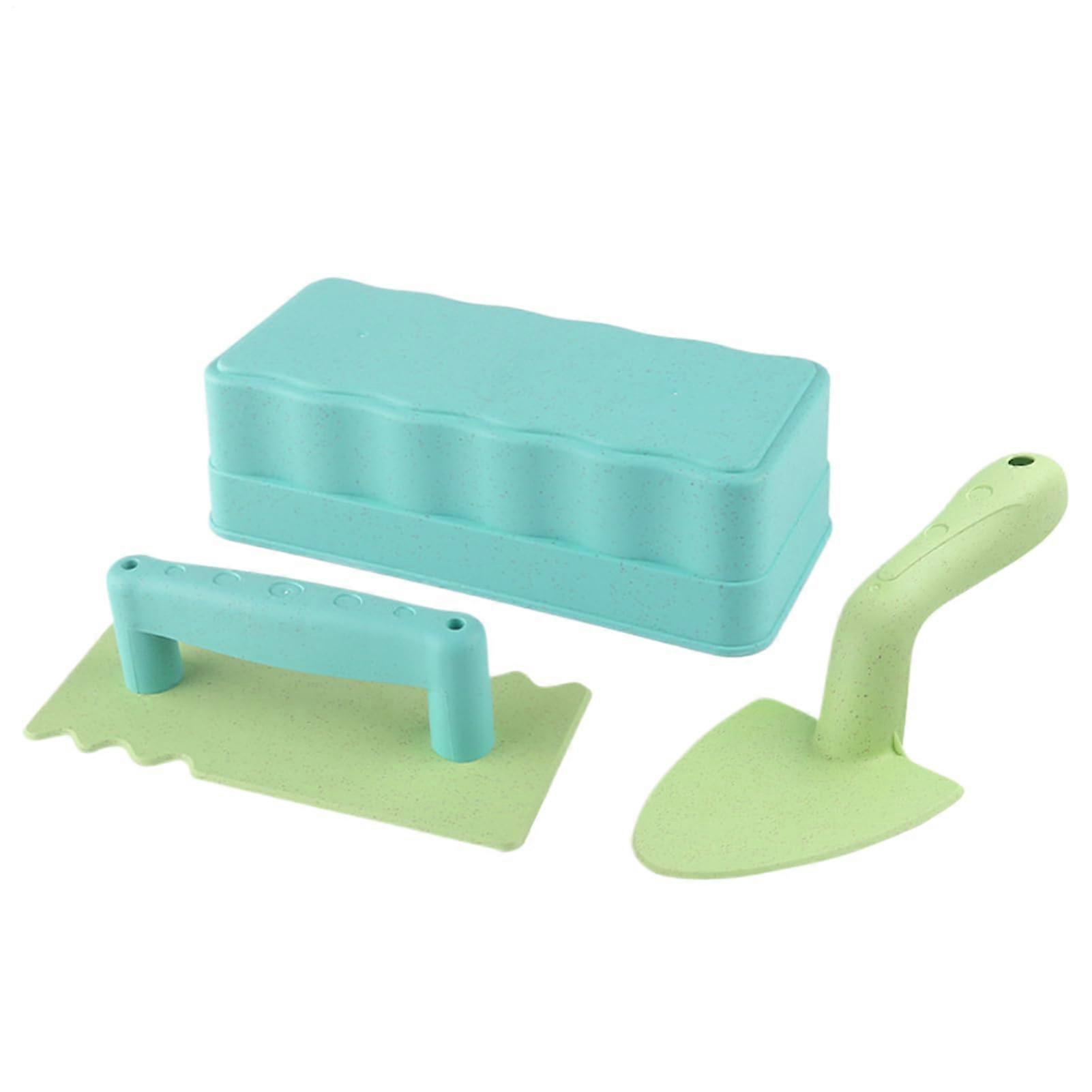 Beach Toys Sand Toy: Vibrant Colors, Compact, Smooth Edges, Easy Storage, Interactive Brick Model For Poolside Green