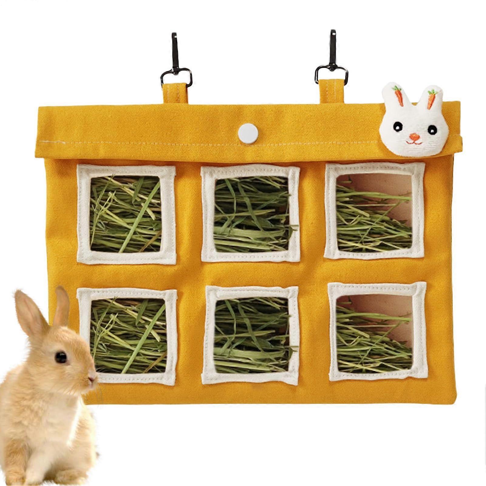 Hay feeder  Hay grass bag for chinchilla  Scratchresistant hay feeder with large capacity for multiple pets in the cage
