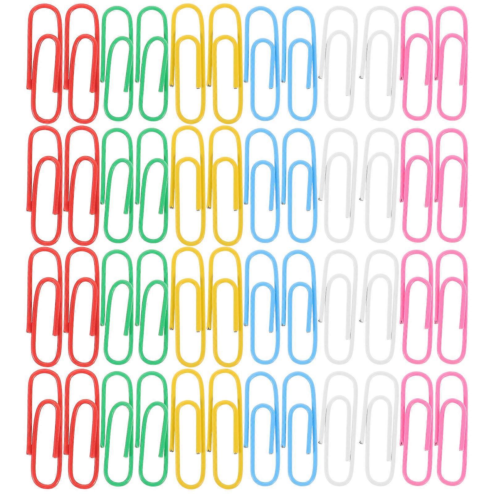 Small Document Clips Iron Material Creative Shape Home Office Use Bright Color 50Pcs