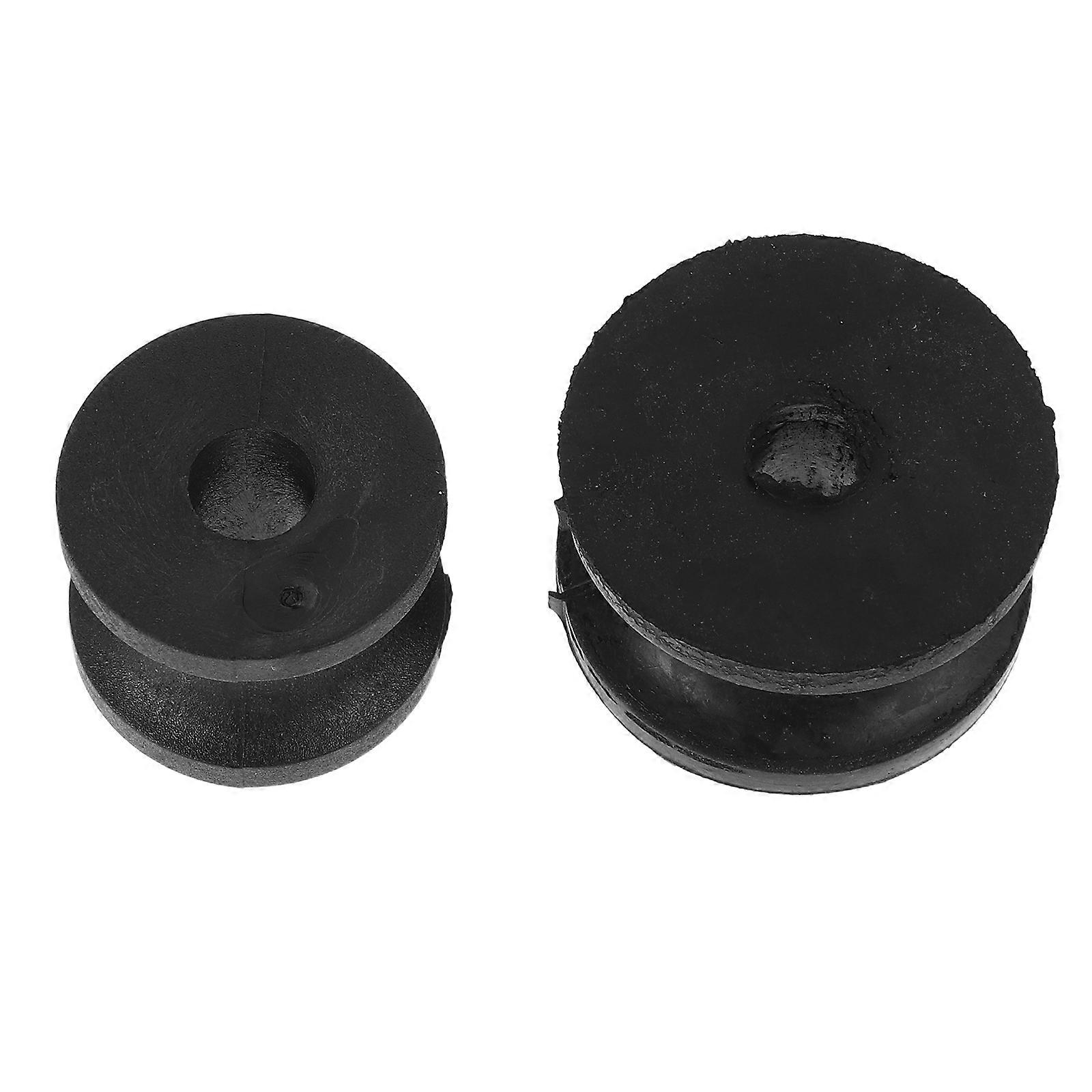 Black Rubber Hanging Wheel with Shock Absorbing Ring for Home Use 2 Pieces
