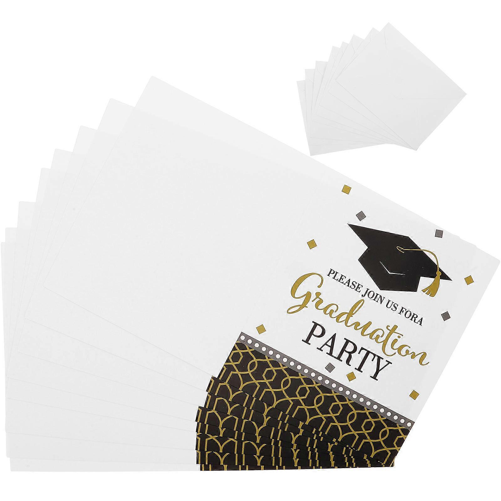8Pcs Graduation Party Invitation Cards for Ceremony and Grad Theme Grad Party