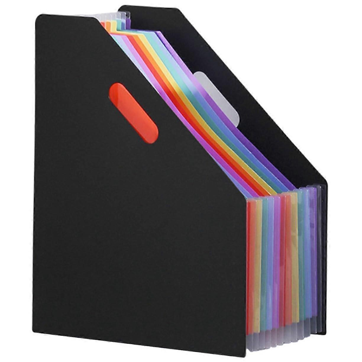 Expandable File Folder with Compartments, Portable Organizer for Home and Office