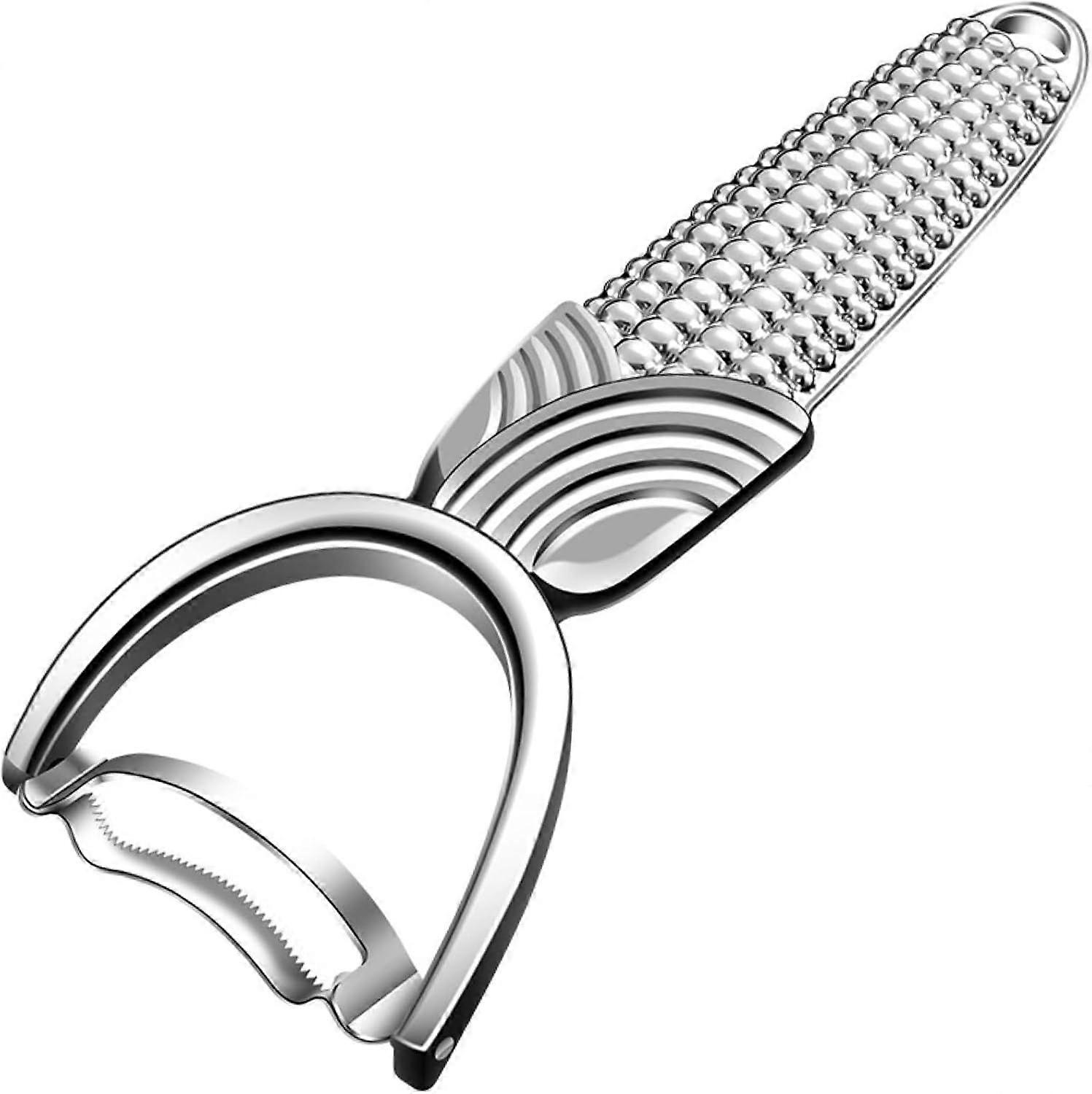 Corn Peeler, Corn Prep Peeler Stainless Steel Maize Cob Stripper Corn Shucker Cob Cutter Kernel Remover Tool Kitchen Gadget