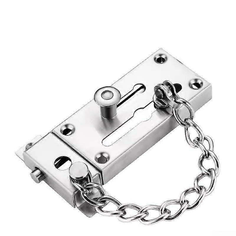 Child Safety Door Chain Lock with Bolt Latch for Secure Openings in Home and Hotel - Red Bronze Finish