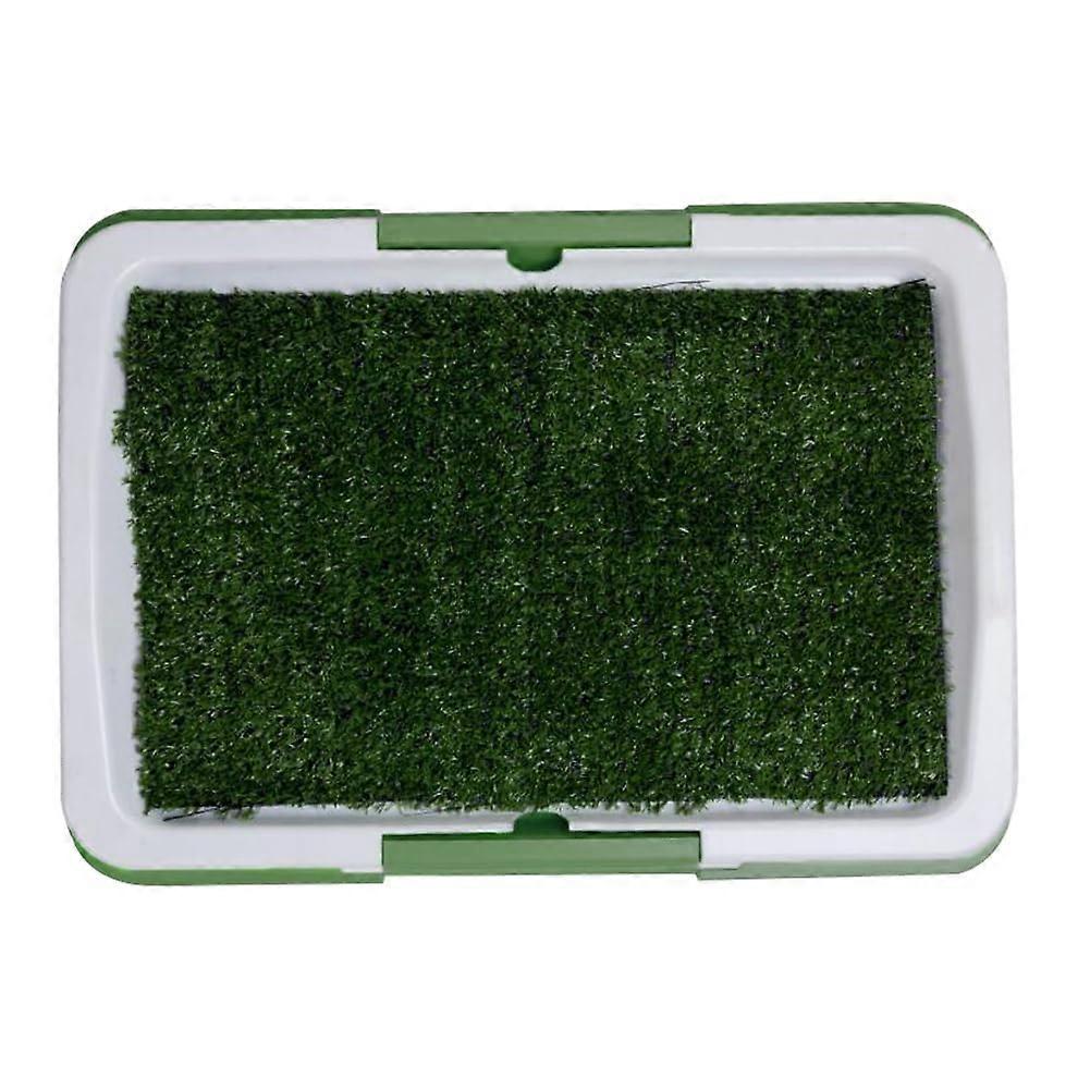 Dog Pee Potty Pad Dog Training Toilet Puppy Pee Potty Pad Splash Proof Artificial Grass Pad with Tray