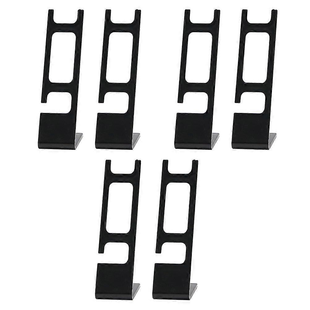 Black Plastic Watch Display Stands for Storage Modern Design Suitable for Watches and Jewelry 6 Pieces