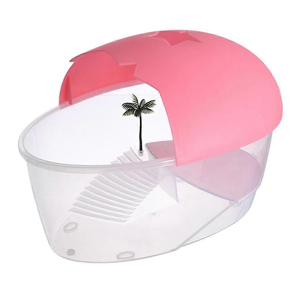 1pc Plastic Turtle Tank Habitat Box for Reptile Pet Perching