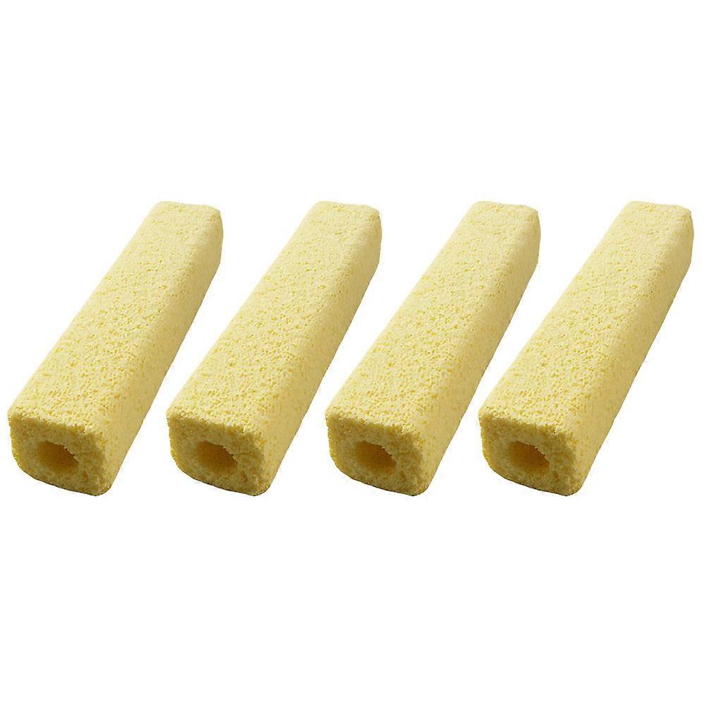 Fish Tank Filtering Supplies 4Pcs Filter Material House for Aquariums Yellow Size 16x3.7cm Mechanical Filtration Designed for Fish Owners
