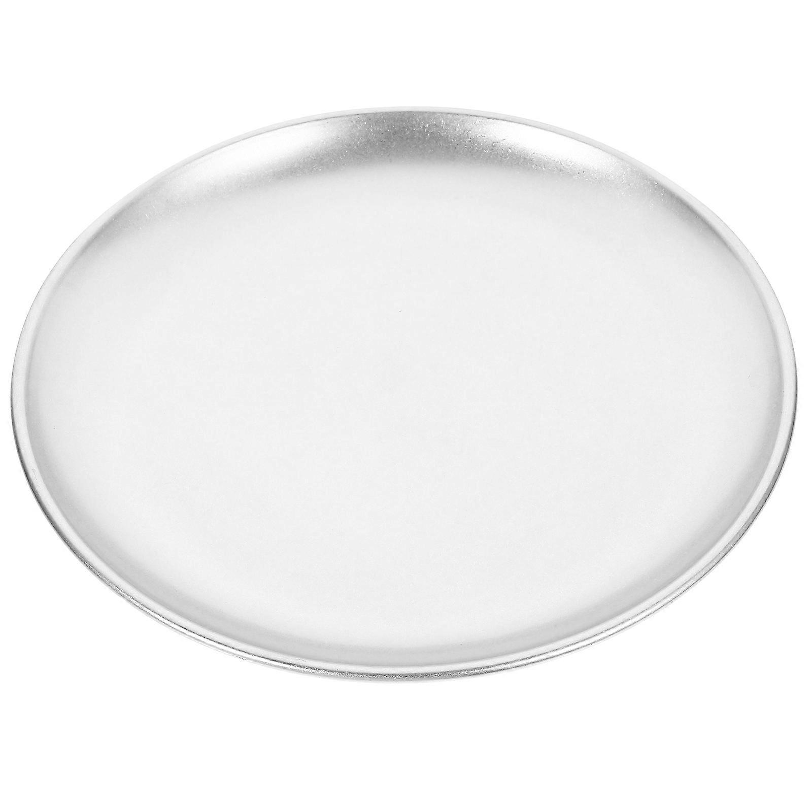 Stainless Steel Platter Food Storage Round Shape Retro Style For Theme Parties 1Set
