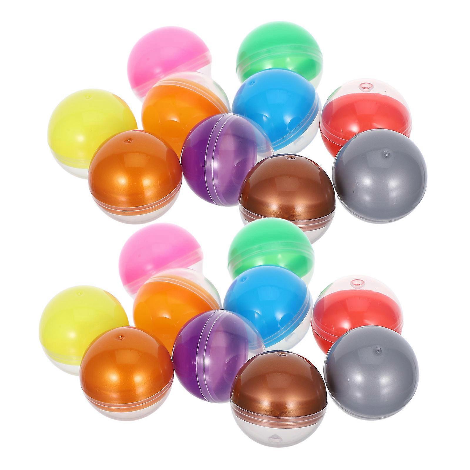 50pcs Colorful Round Reusable Capsules for Vending Machines, Fillable Plastic Balls for Candy Storage, Party Prizes, Claw Machines