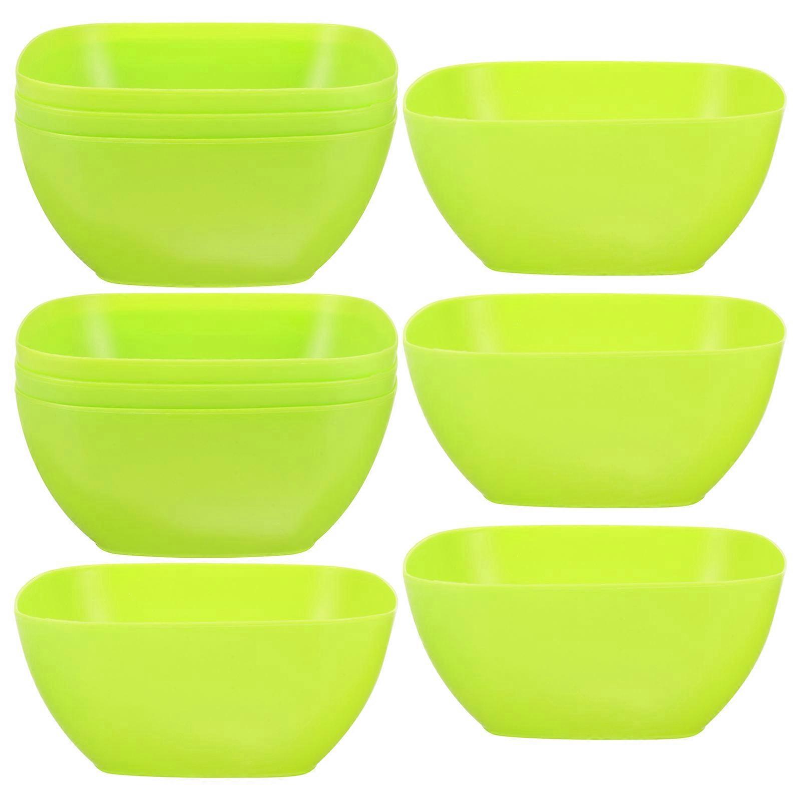 Green Serving Bowls for Plant with Sufficient Capacity and Easy Cleaning 10 Pieces