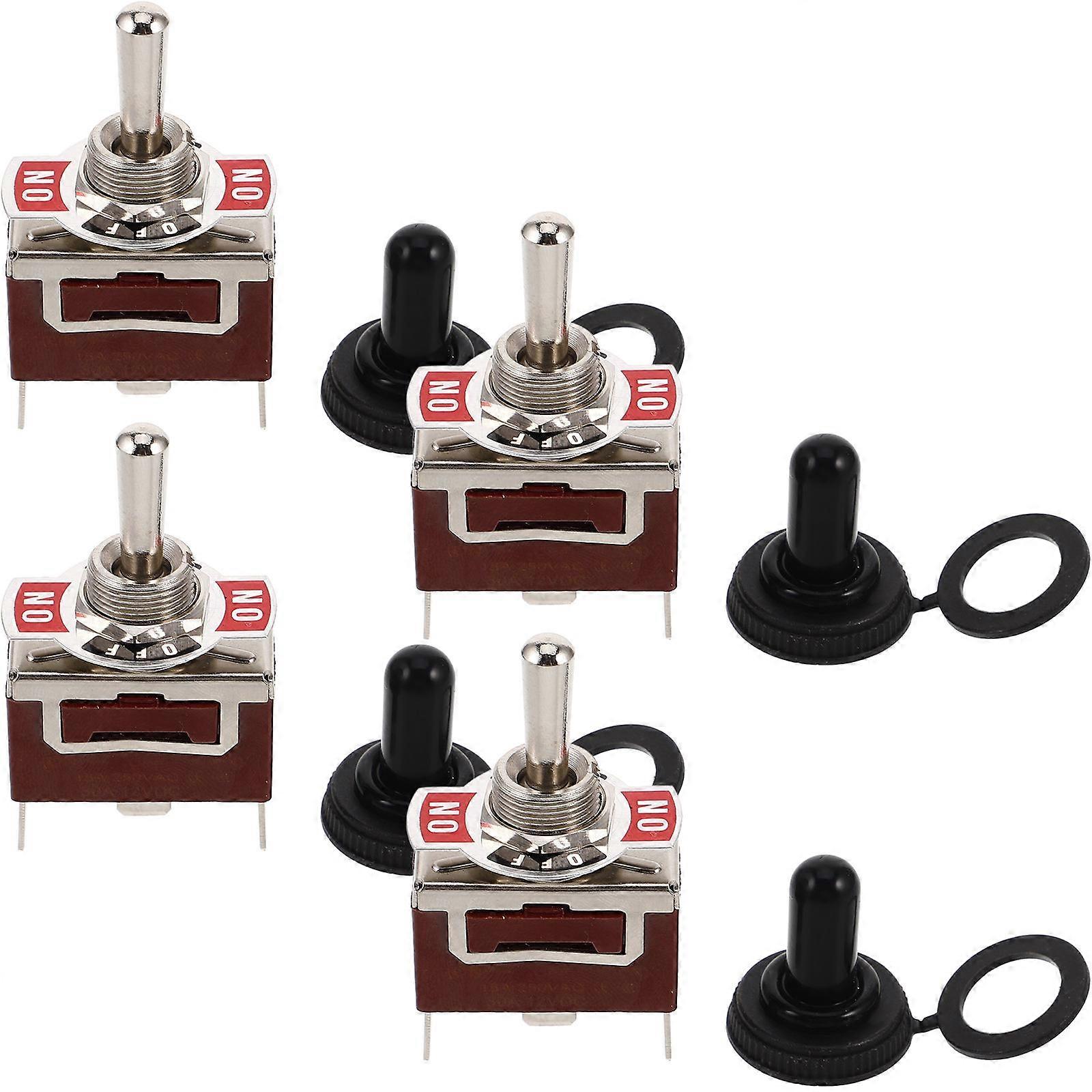 Assorted Color Waterproof Toggle Switch for Car and Boat Easy Installation Reliable Copper Bakelite Rubber 4 Sets
