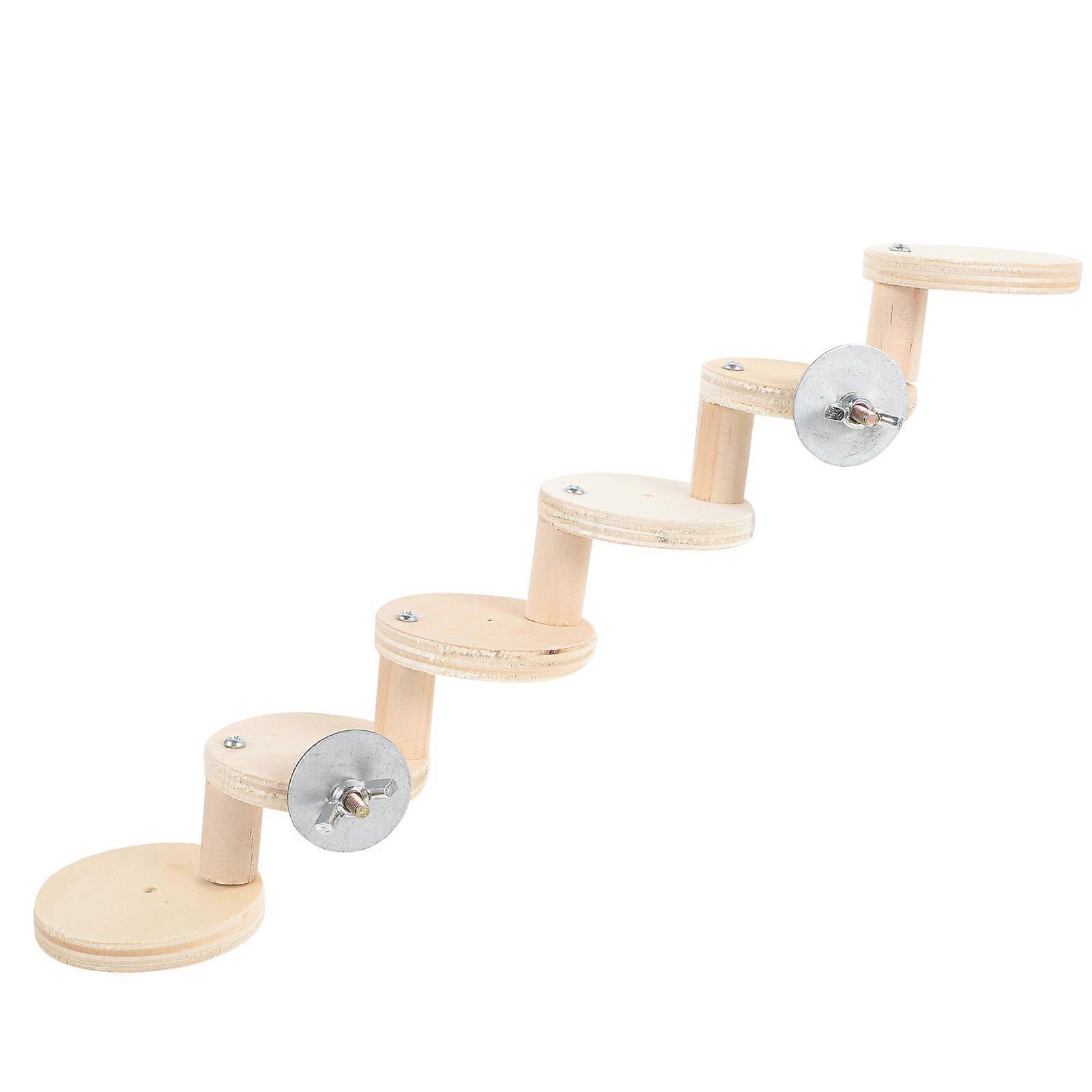 Wooden Ladder Platform for Small Animals Hamsters Guinea Pigs Climbing Toy 2pcs