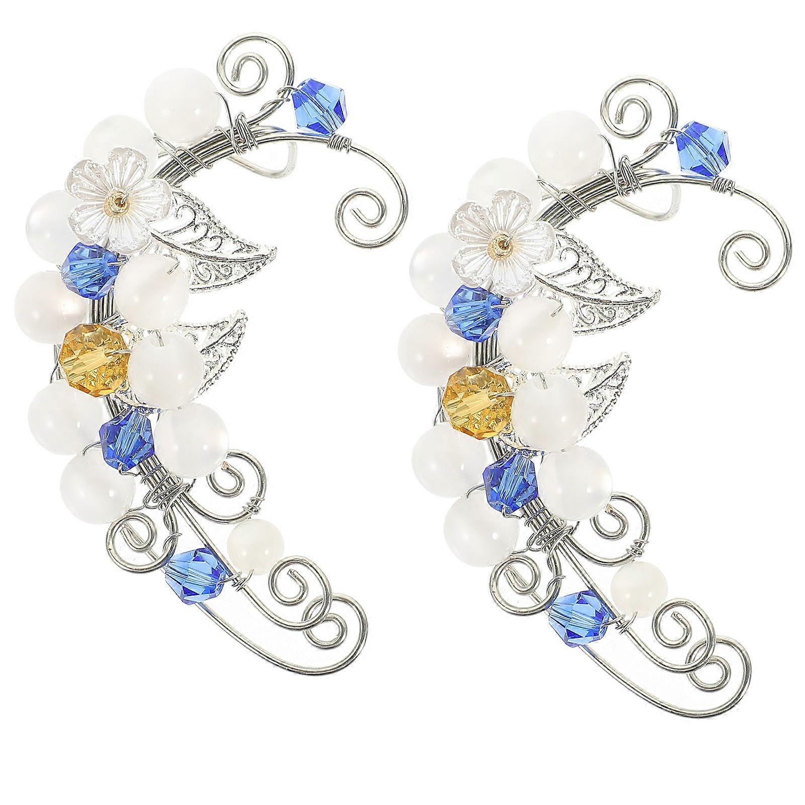 Fairy Wrap Clip-on Earrings with Assorted Colors for Decor and Cosplay 1 Pair