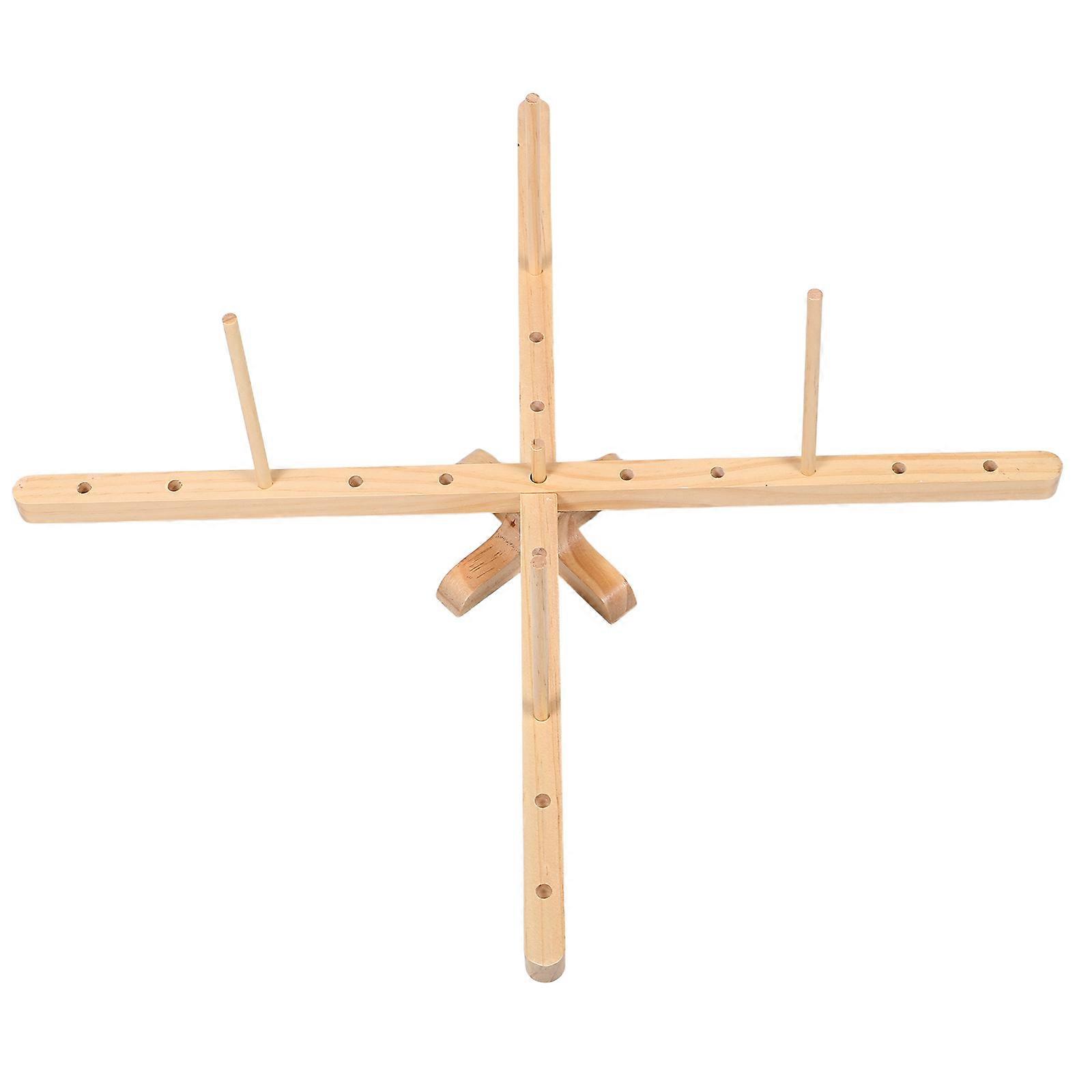 Wood Yarn Winder Swift Tool for Home Use Efficiently Winding Yarns with Rotatable Design Khaki Color