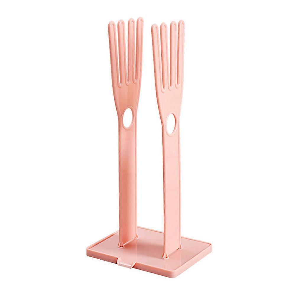 Dish Glove Holder Bucket Design Towel Rack Bathroom Storage Shelf Plastic Material Detachable 1Set