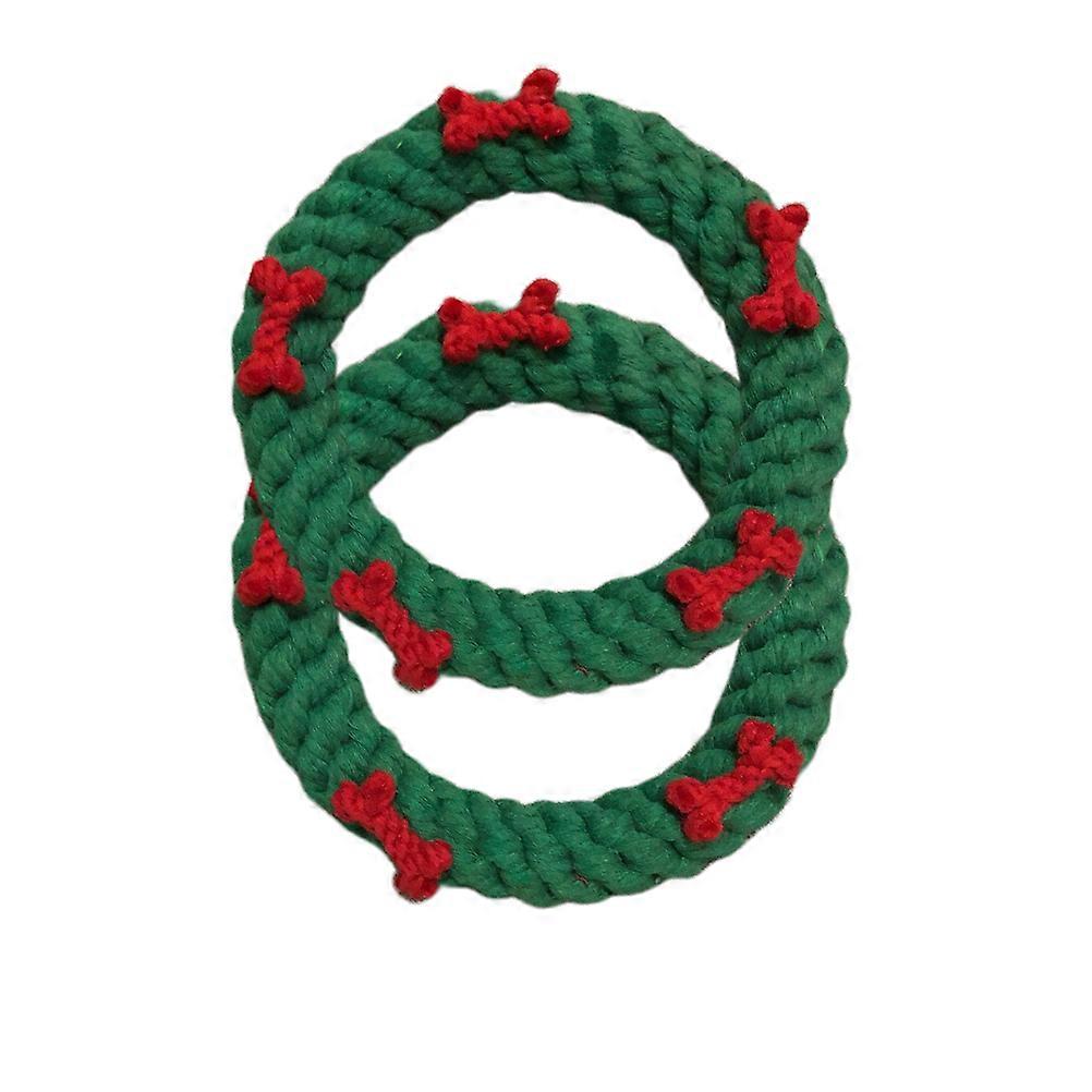 Green Cotton Rope Dog Chewing Toys for Pet Use Durable Interactive Toy Helps Release Pressure and Builds Bond 6.5 inches
