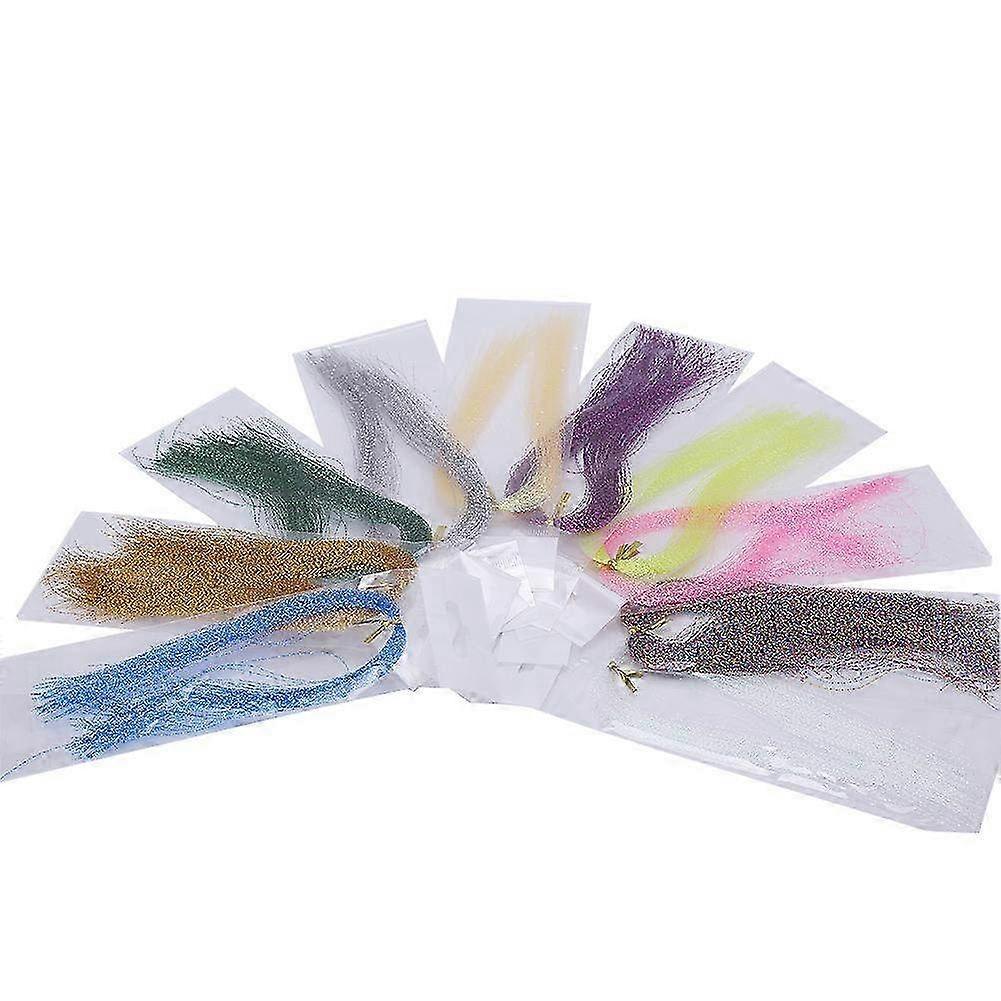 10pcs Colorful Crystal Clear Fly Fishing Leader Lines Combo - 330mm Tackle Kit for Enhanced Fishing Experience