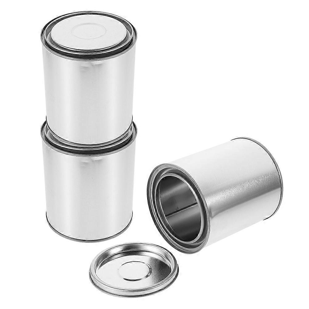 3pcs Metal Paint Storage Containers with Lids – Versatile Empty Cans for Oil Painting, Lab Sampling, and Asphalt Storage – Compact & Durable Multi